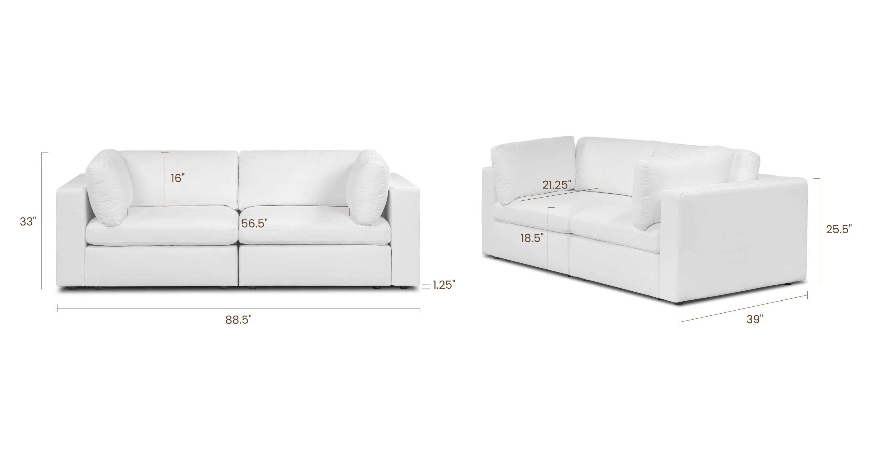 2-Seat Vari Modular Sofa - Image 17