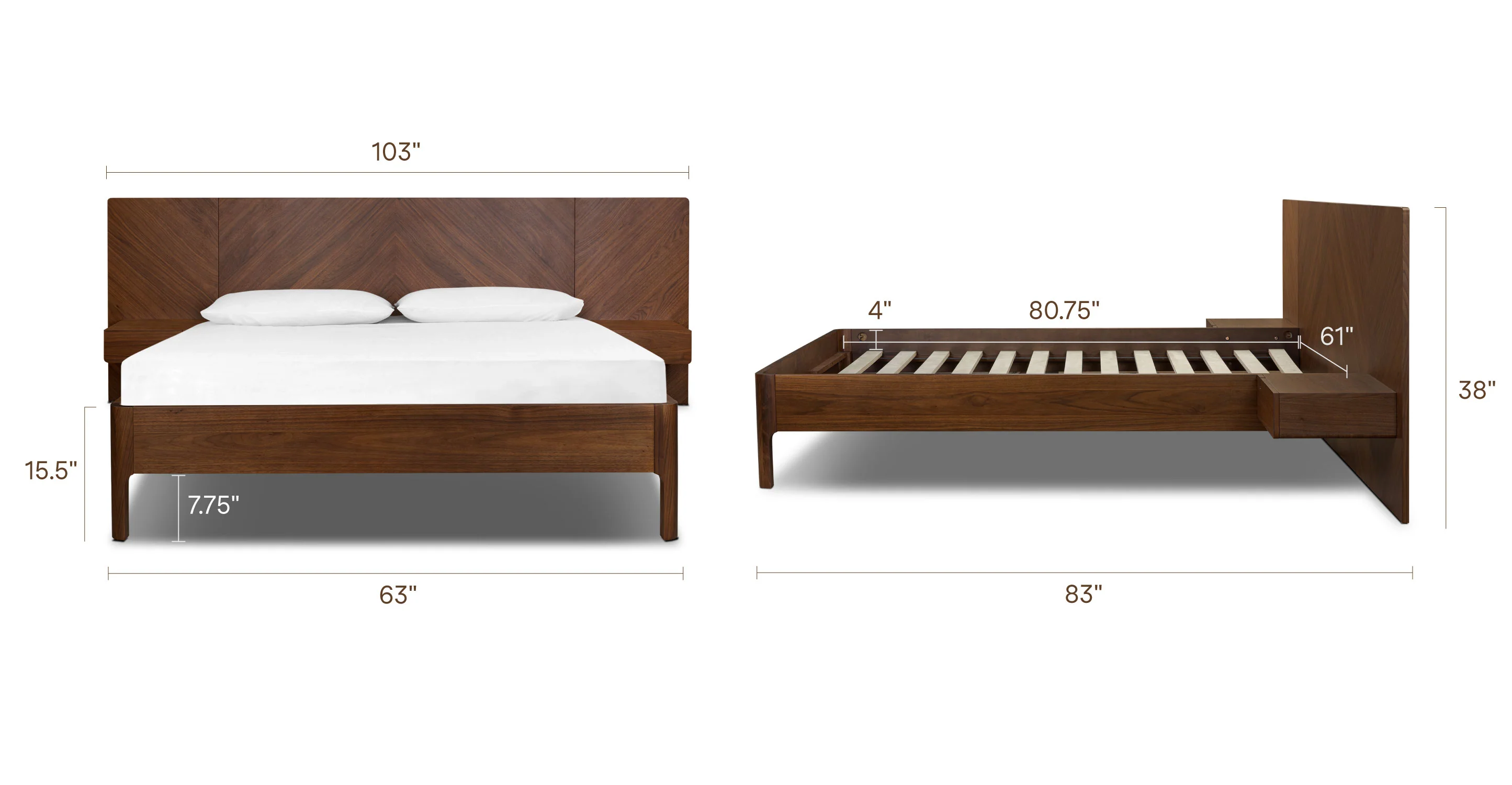 Amalfi Low Profile Bed with Nightstands - Image 21