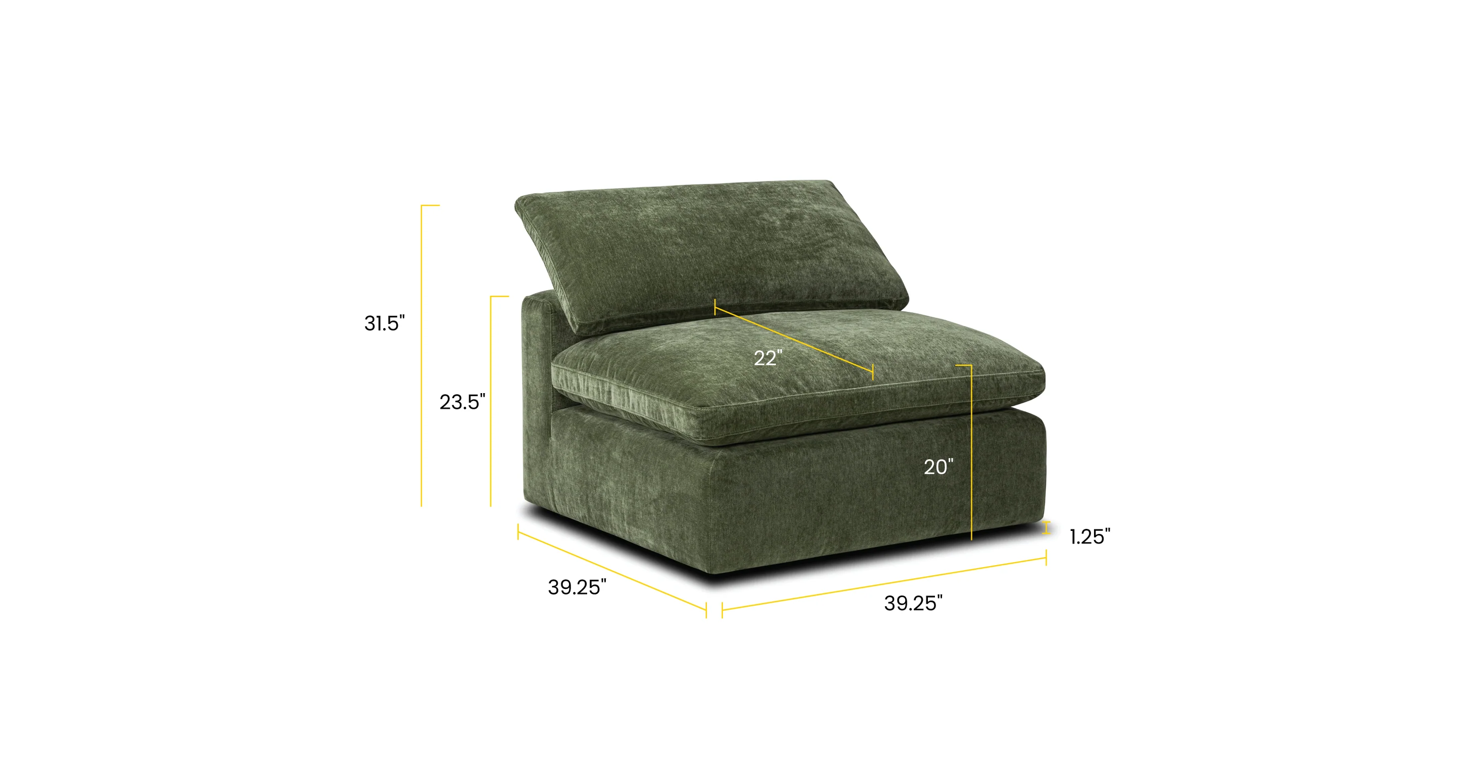 Aspen Armless Chair - Image 10