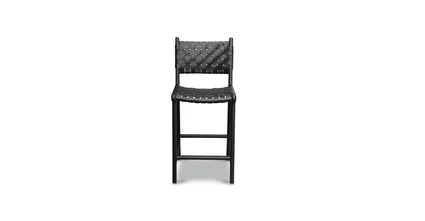 Banda Teak & Woven Leather Counter Height Stool - Image 76