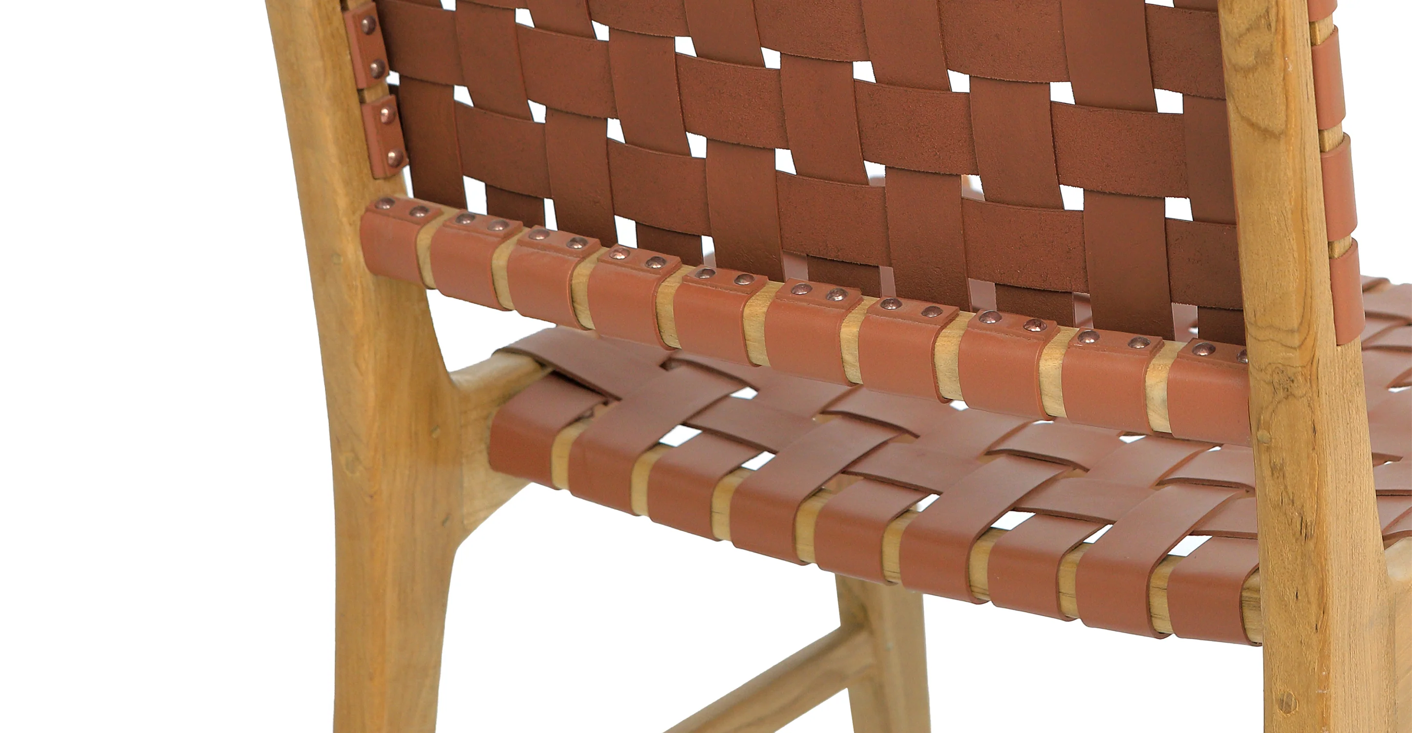 Banda Teak & Leather Dining Chair - Image 10
