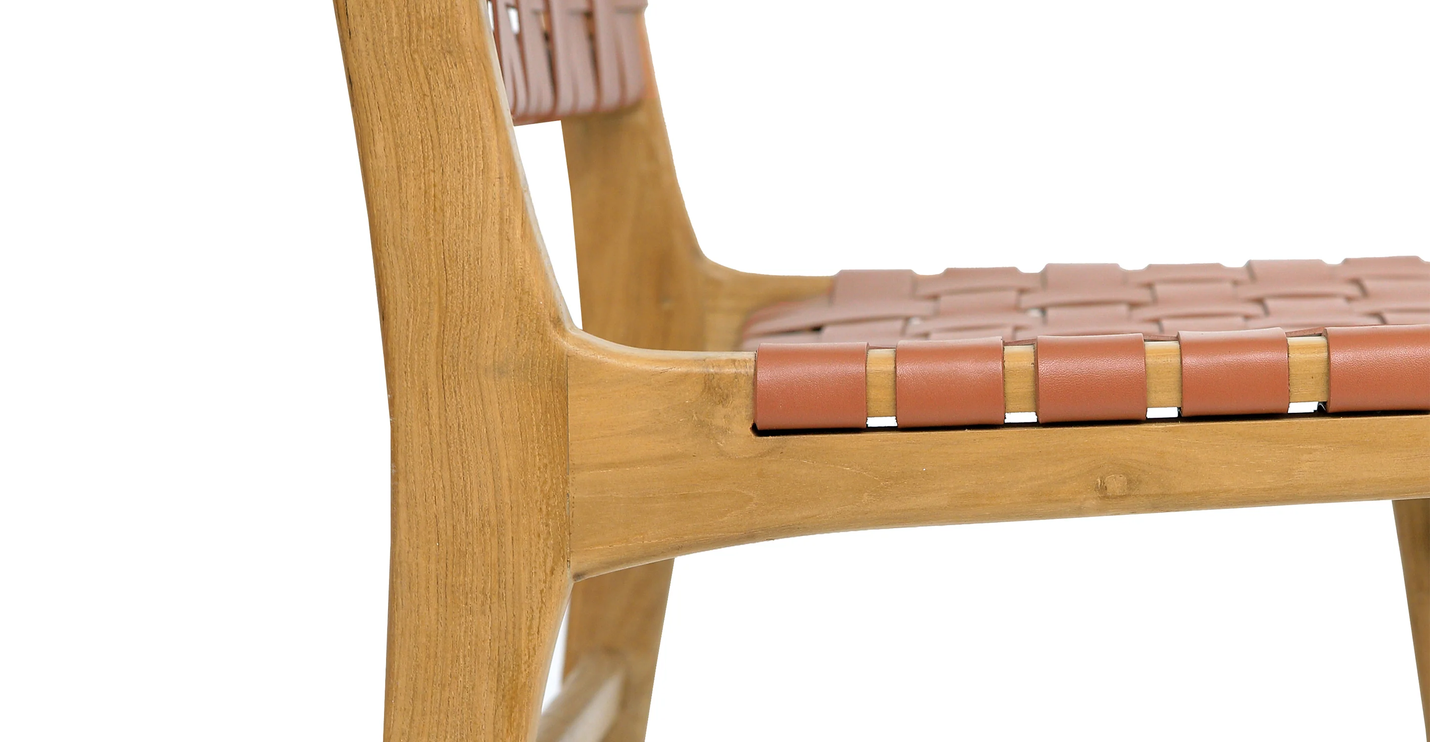 Banda Teak & Leather Dining Chair - Image 11