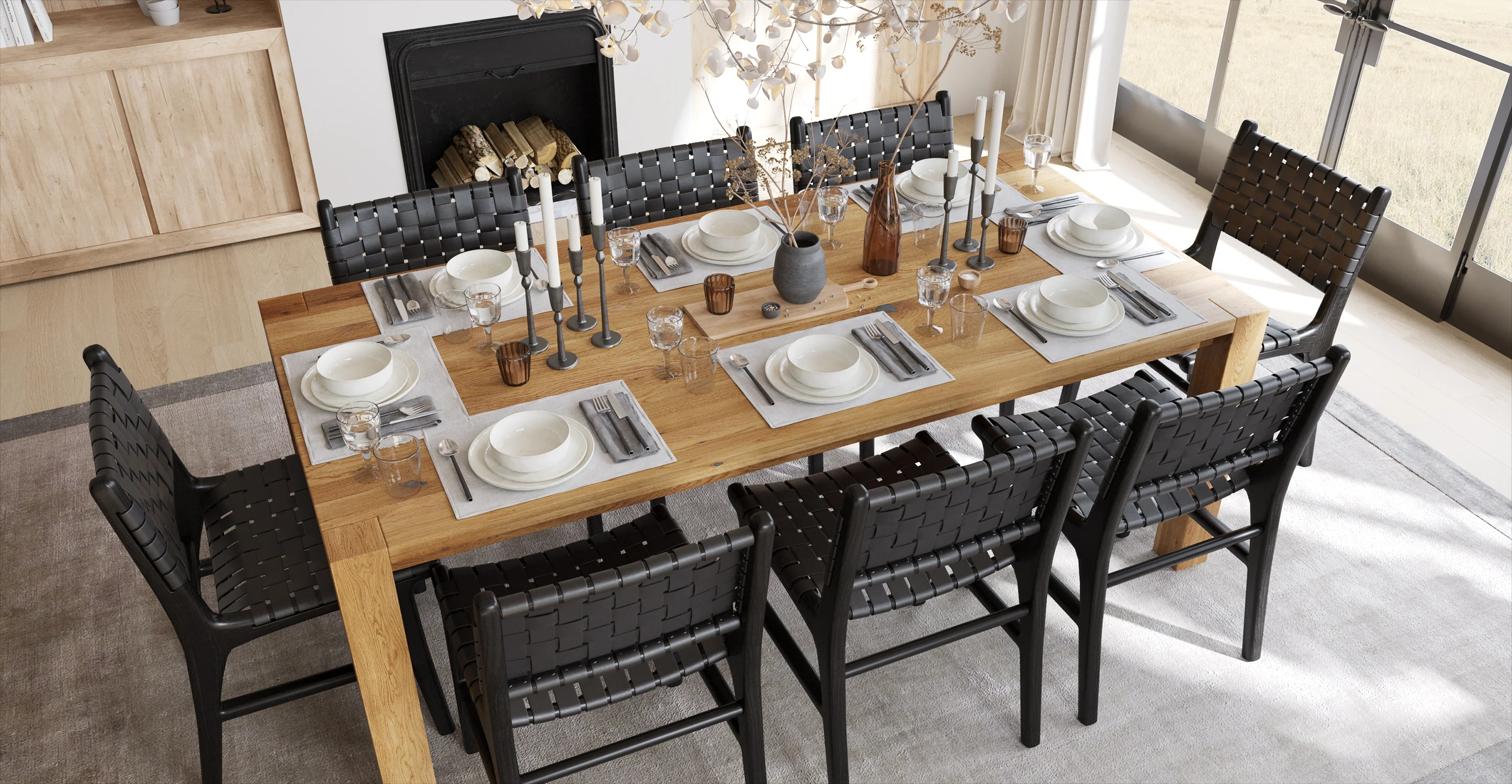 Banda Teak & Leather Dining Chair - Image 16