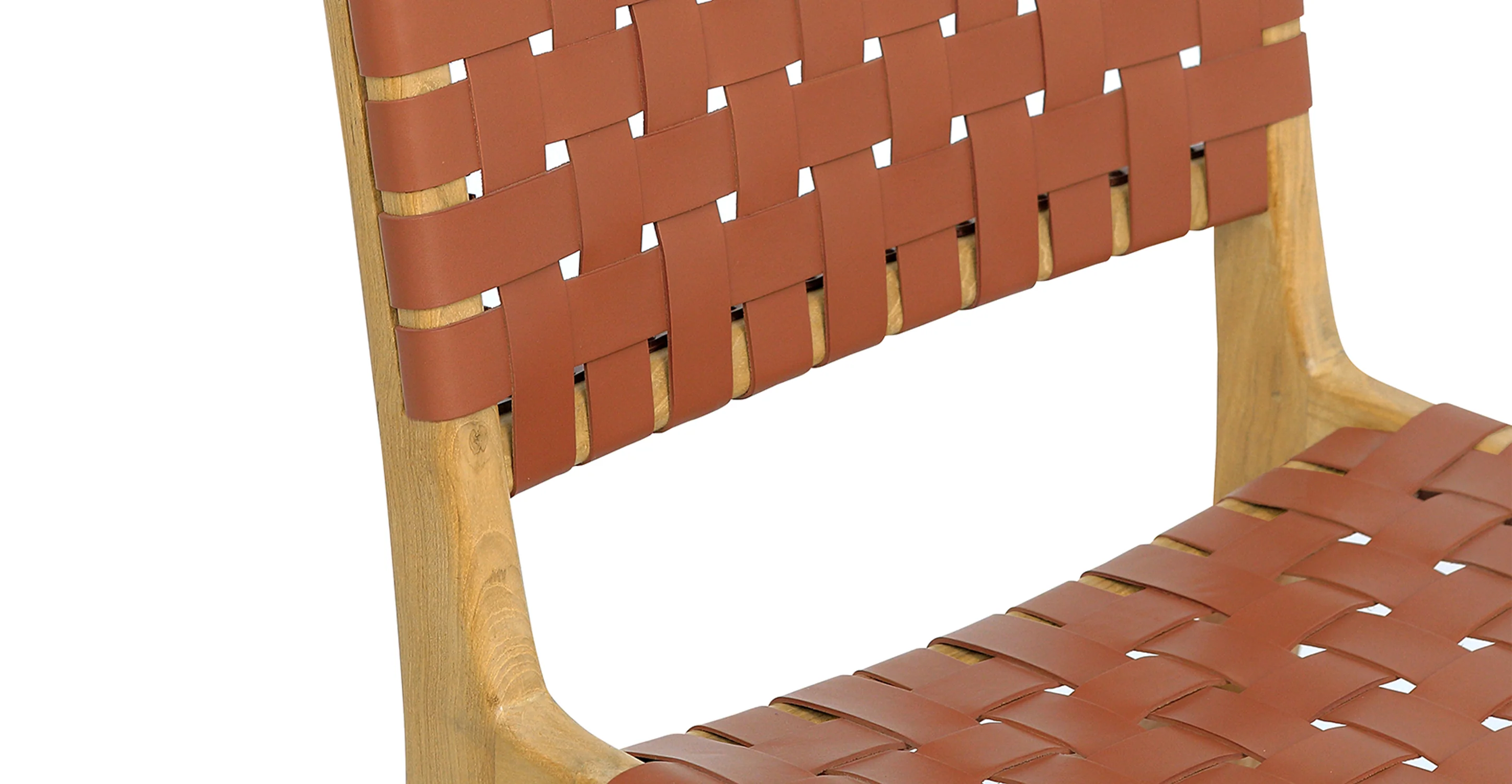 Banda Teak & Leather Dining Chair - Image 8