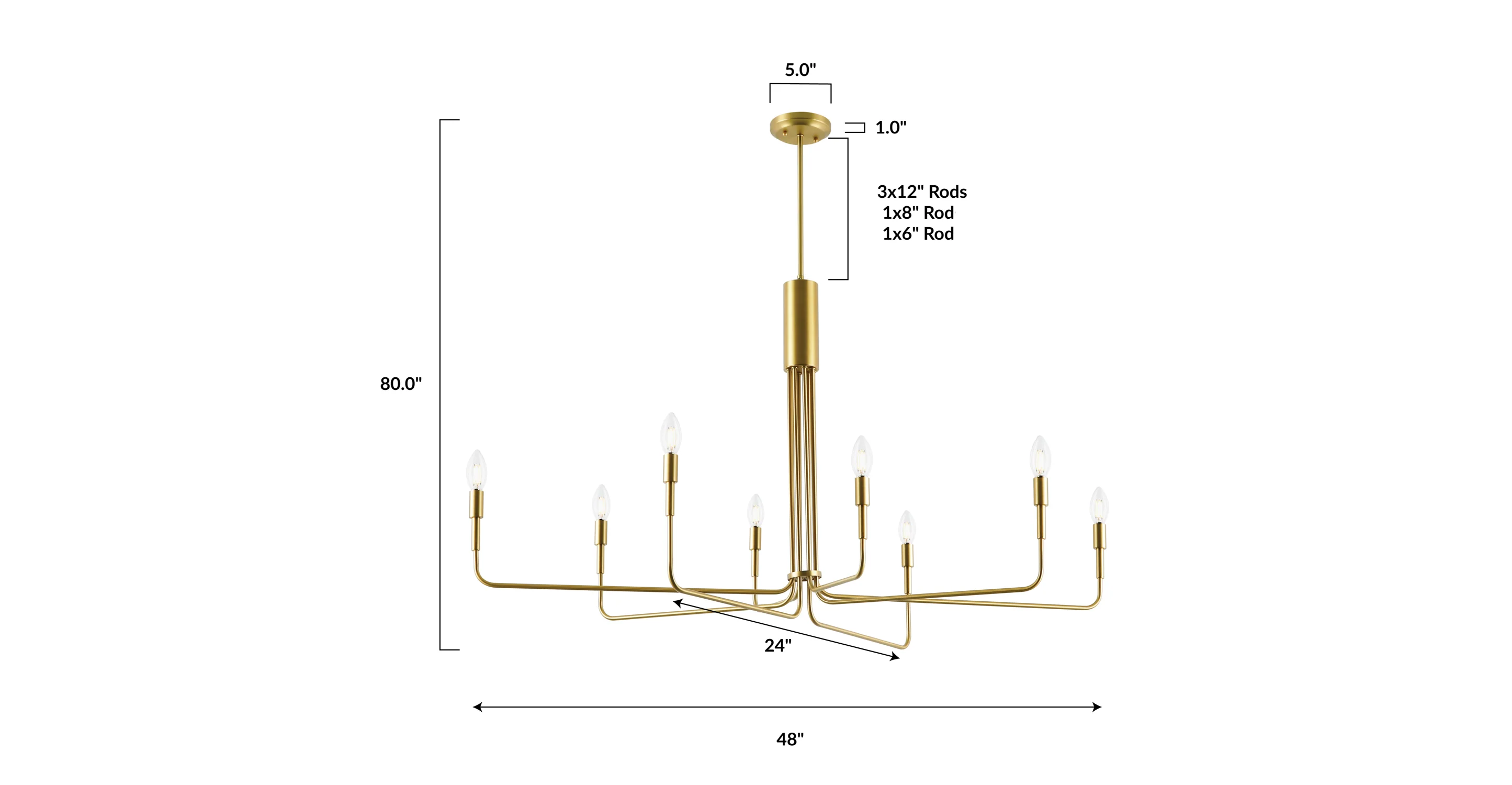 Bella 8-Light Chandelier - Image 4