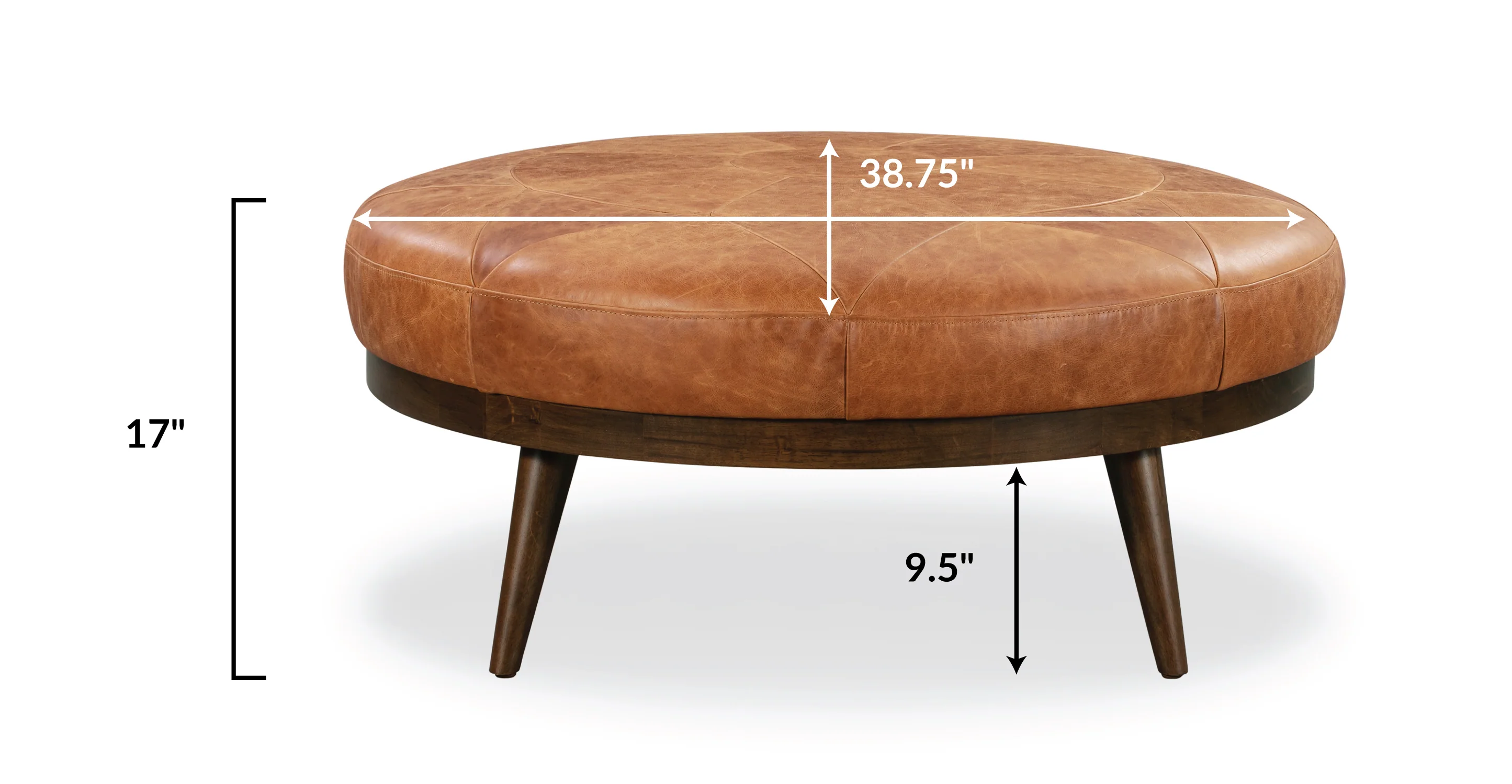 Gio Leather Ottoman - Image 19