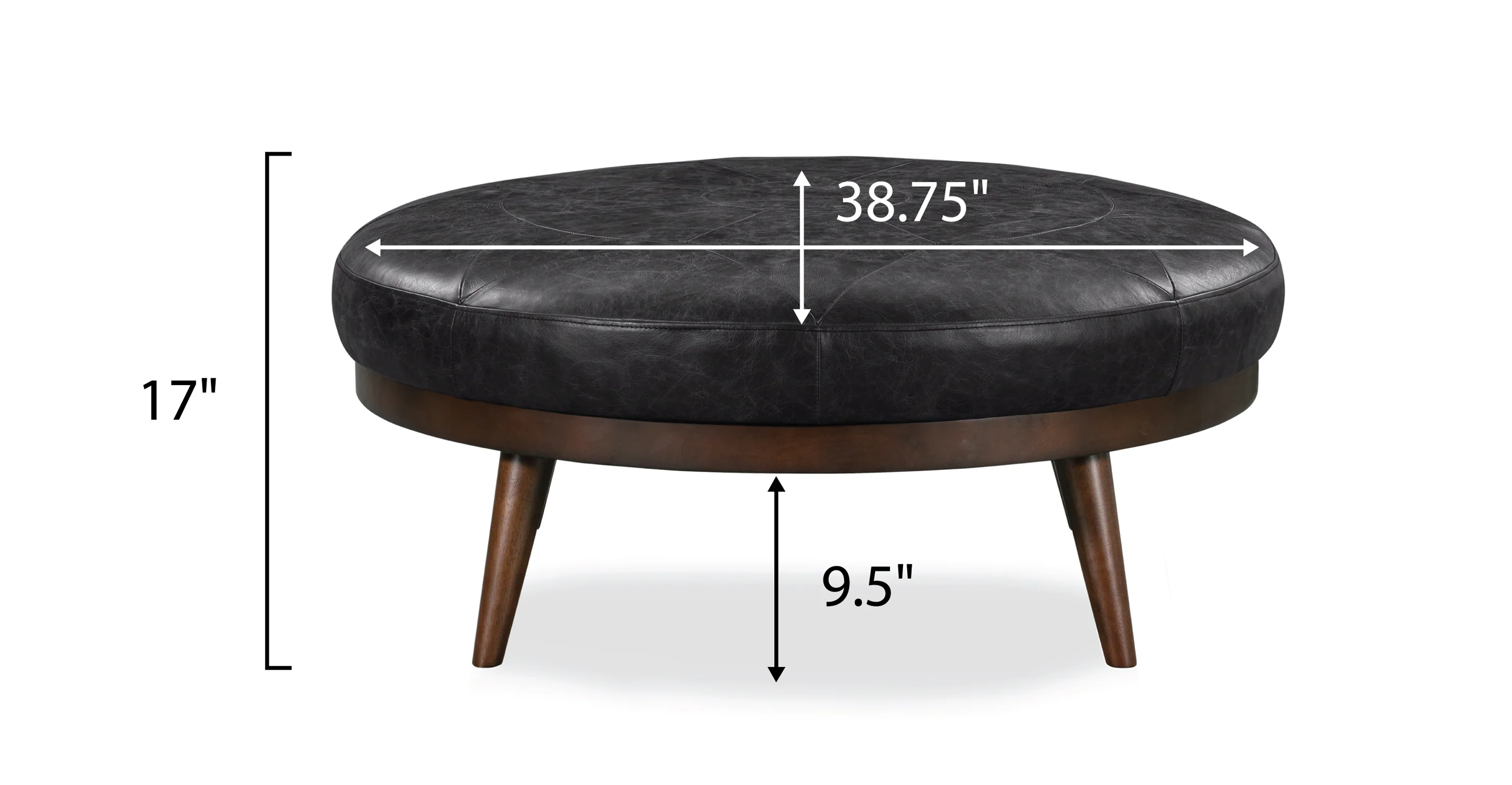 Gio Leather Ottoman - Image 29