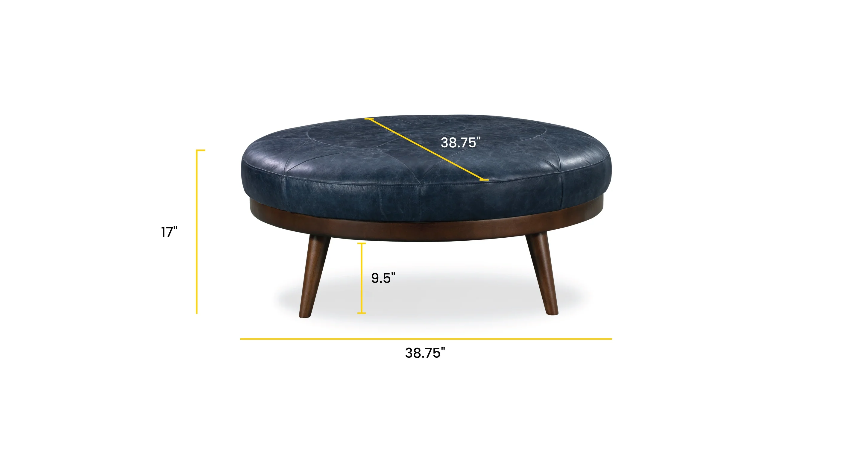 Gio Leather Ottoman - Image 39