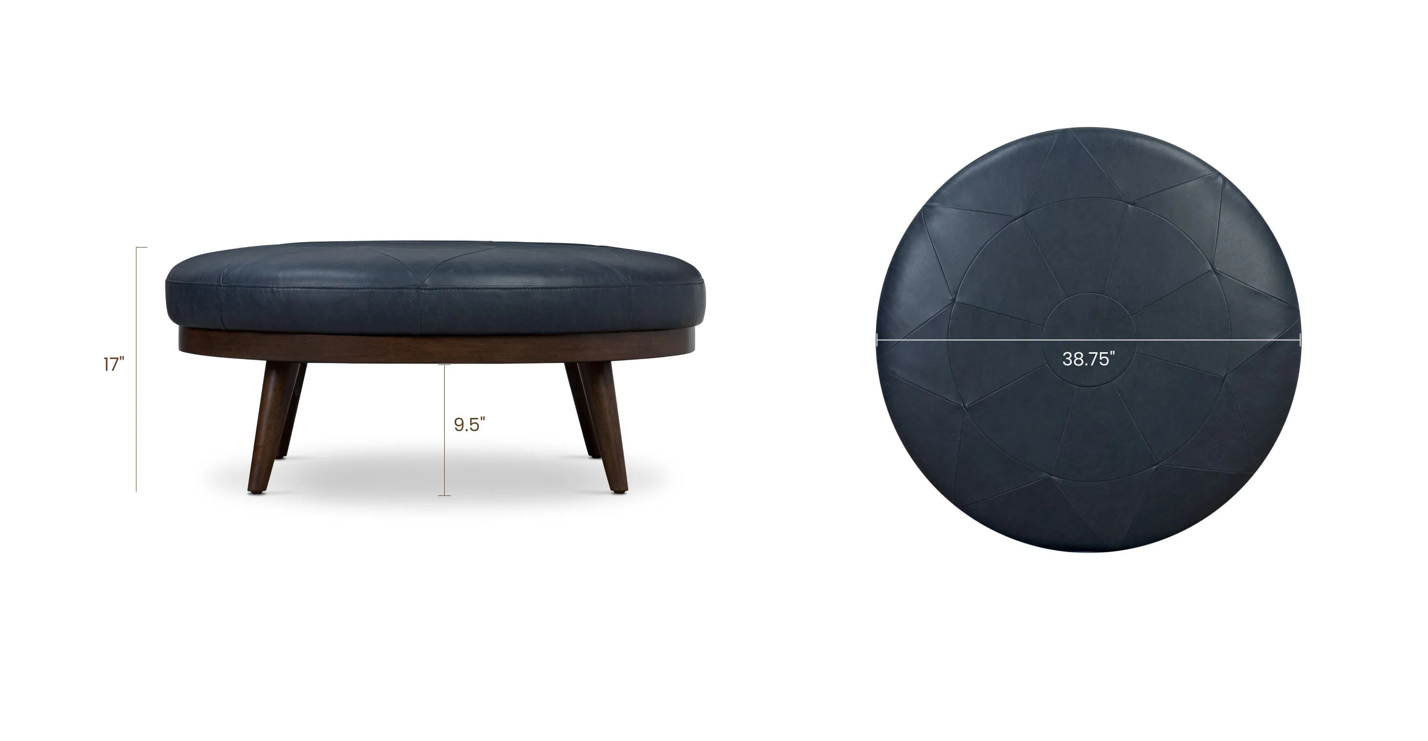Gio Leather Ottoman - Image 61
