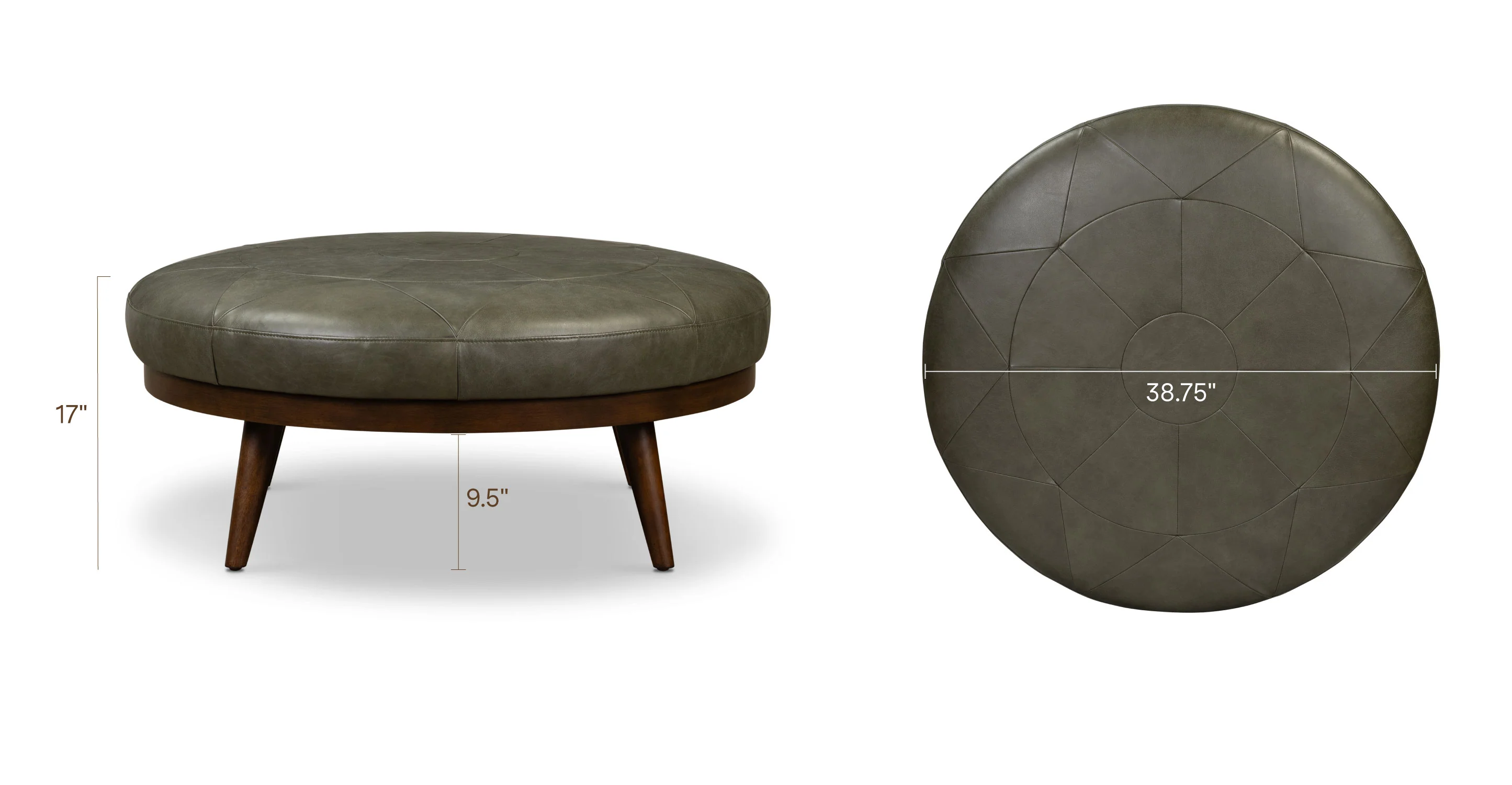 Gio Leather Ottoman - Image 72