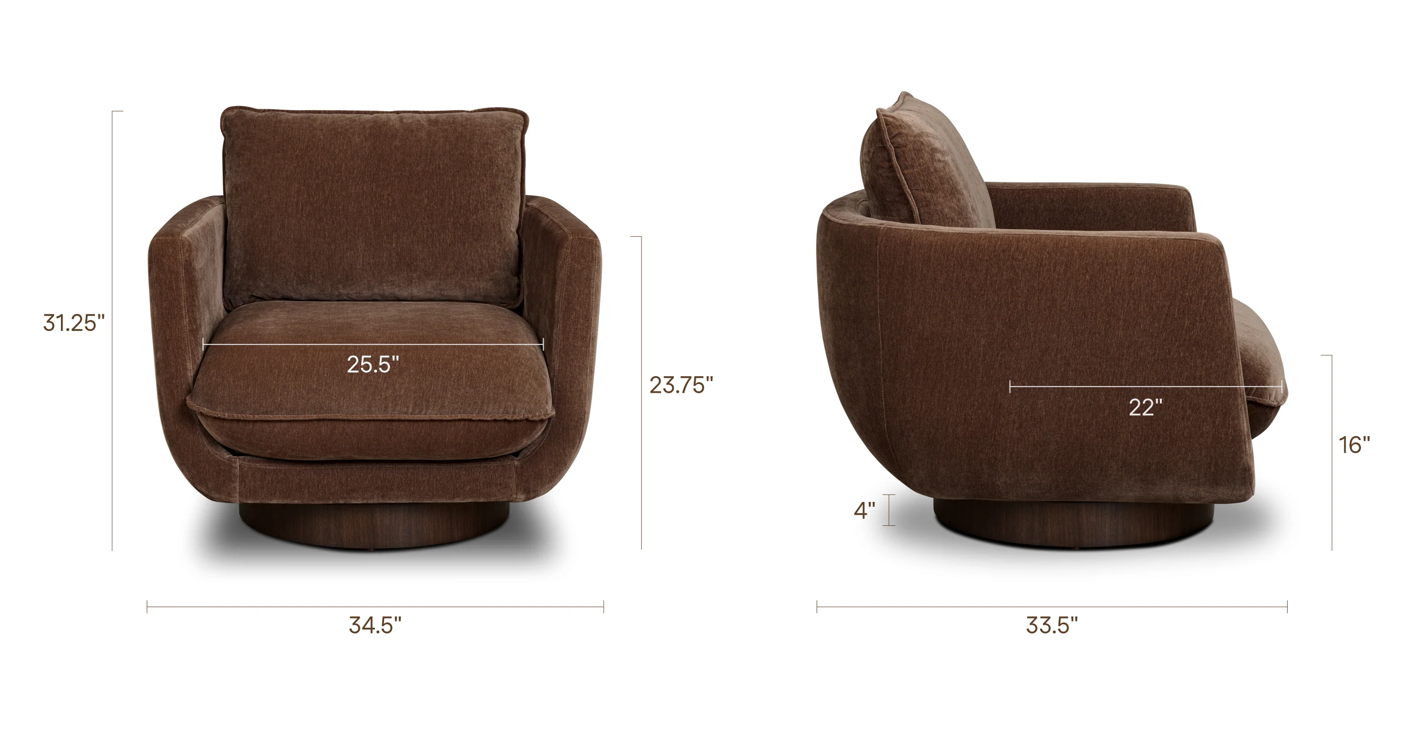 Carla Swivel Lounge Chair - Image 11
