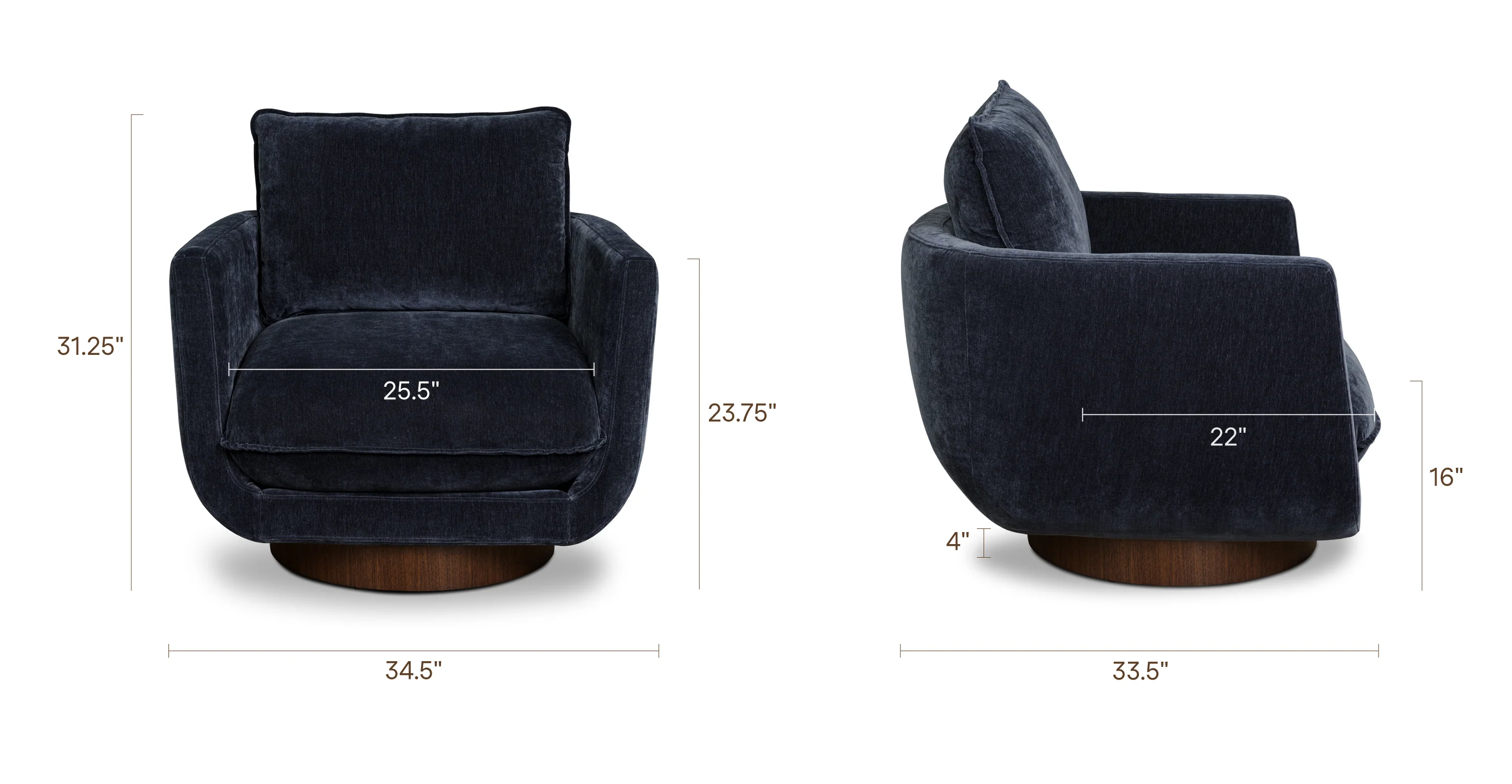 Carla Swivel Lounge Chair - Image 22