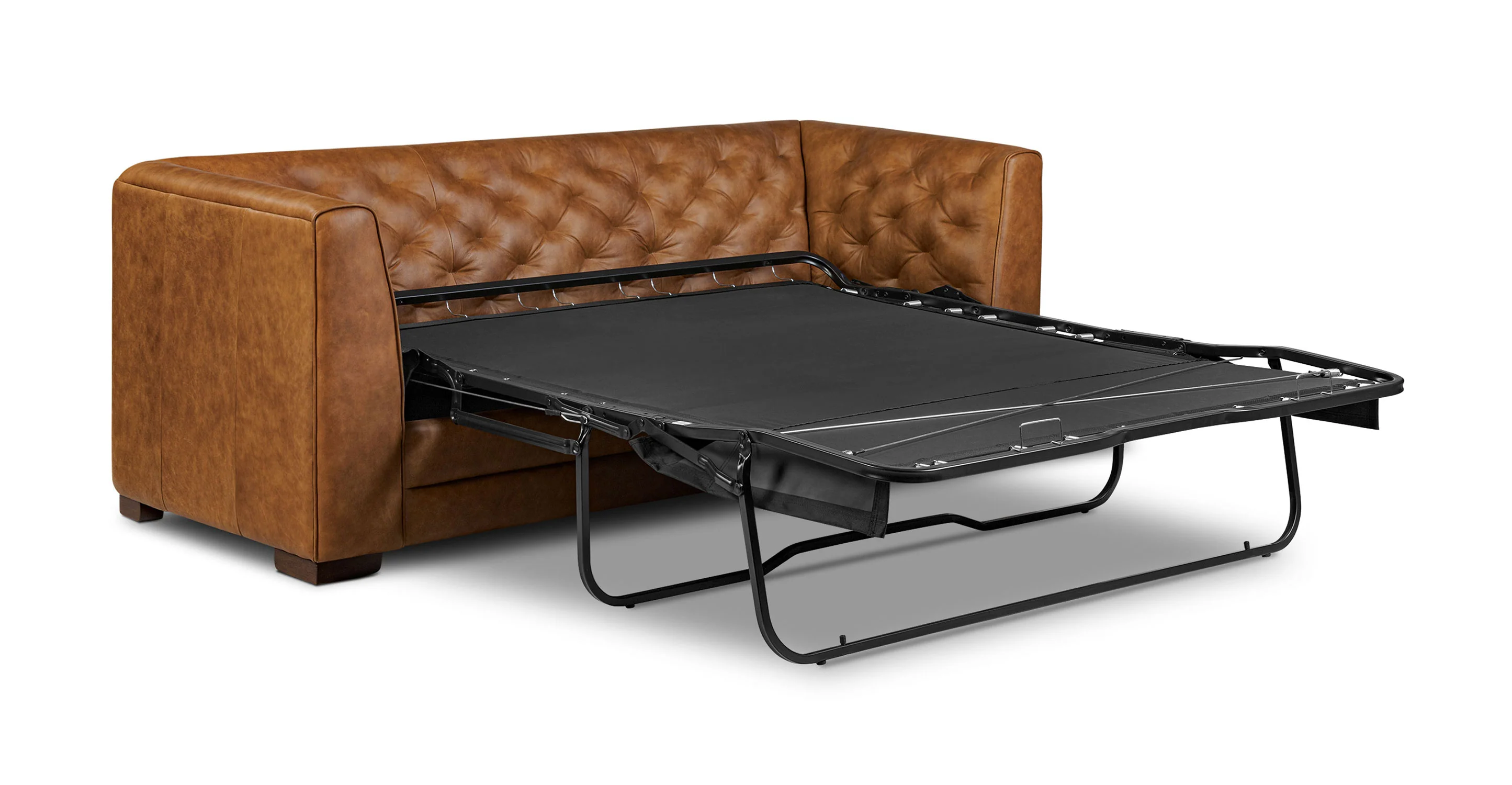 Essex 86" Leather Pull-Out Convertible Sleeper Sofa - Image 4