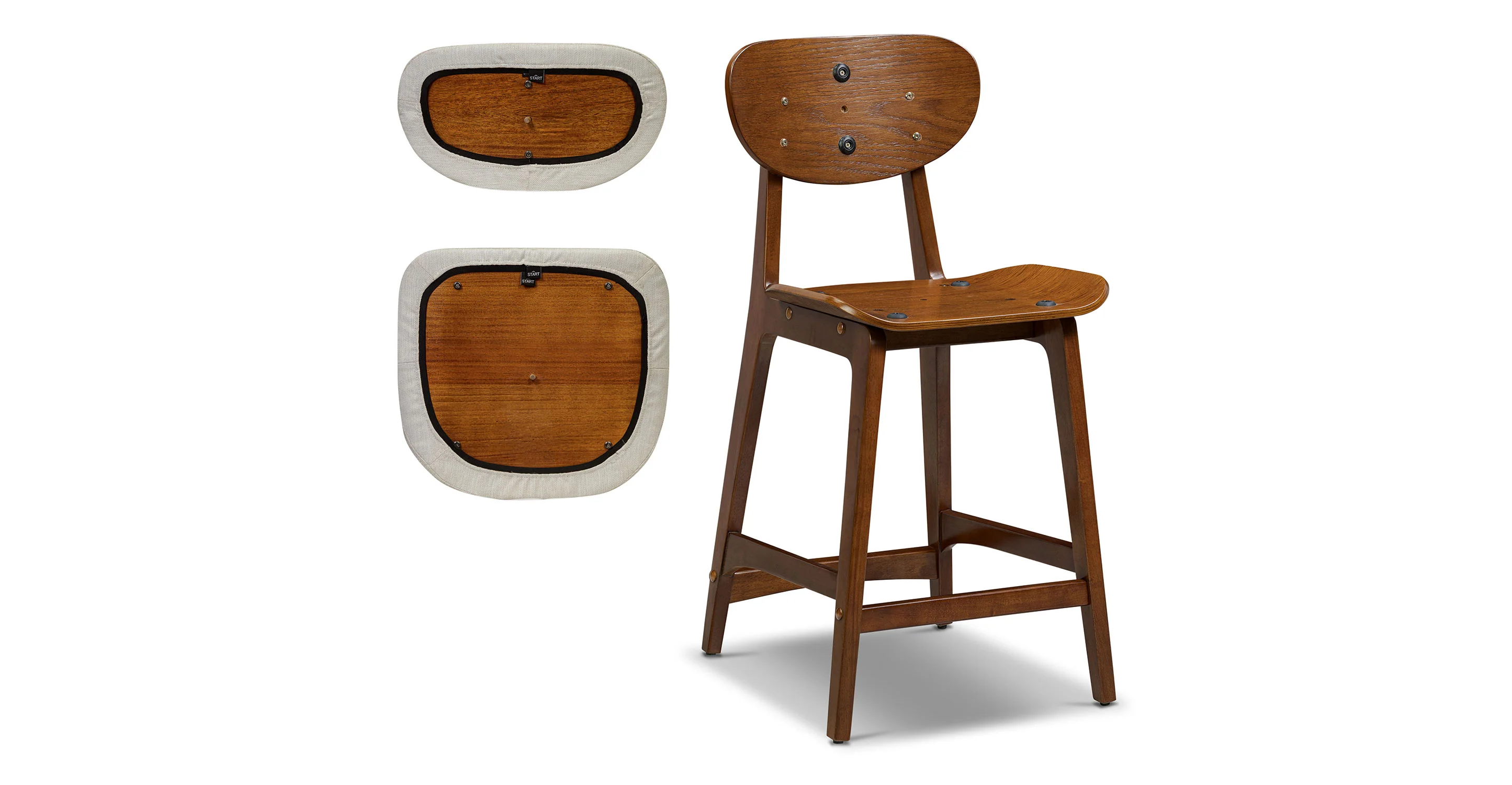 Finnley Counter Stool with Removable / Washable Covers - Image 3