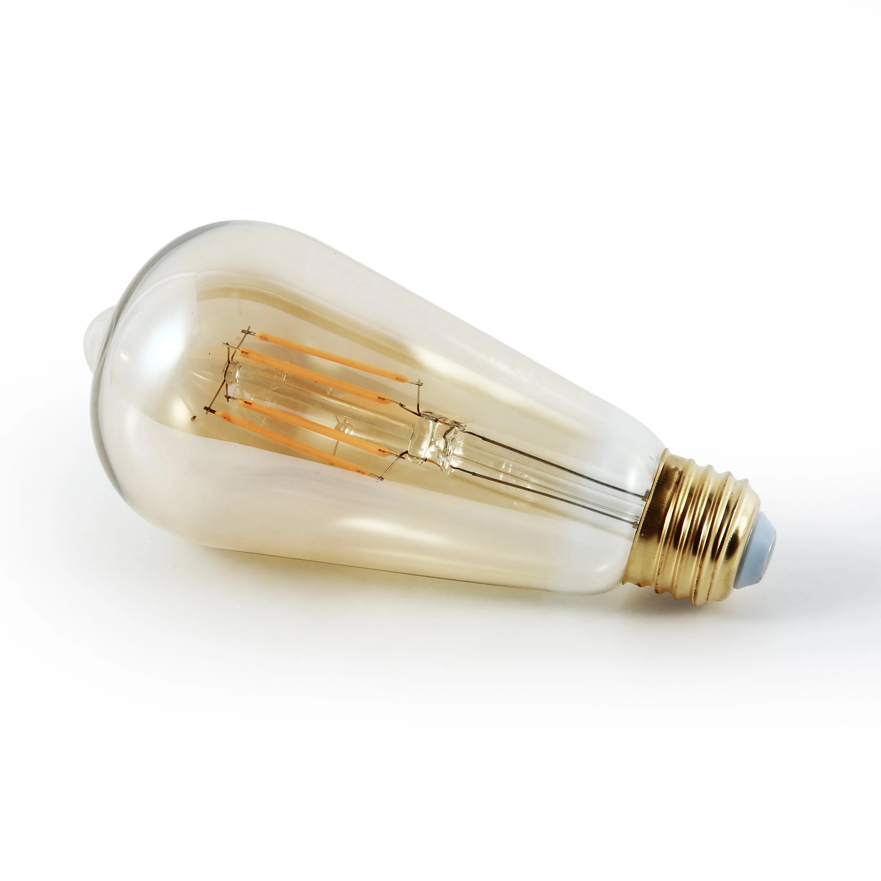 Holland ST21 Amber LED Vintage Filament Light Bulb - Image 4