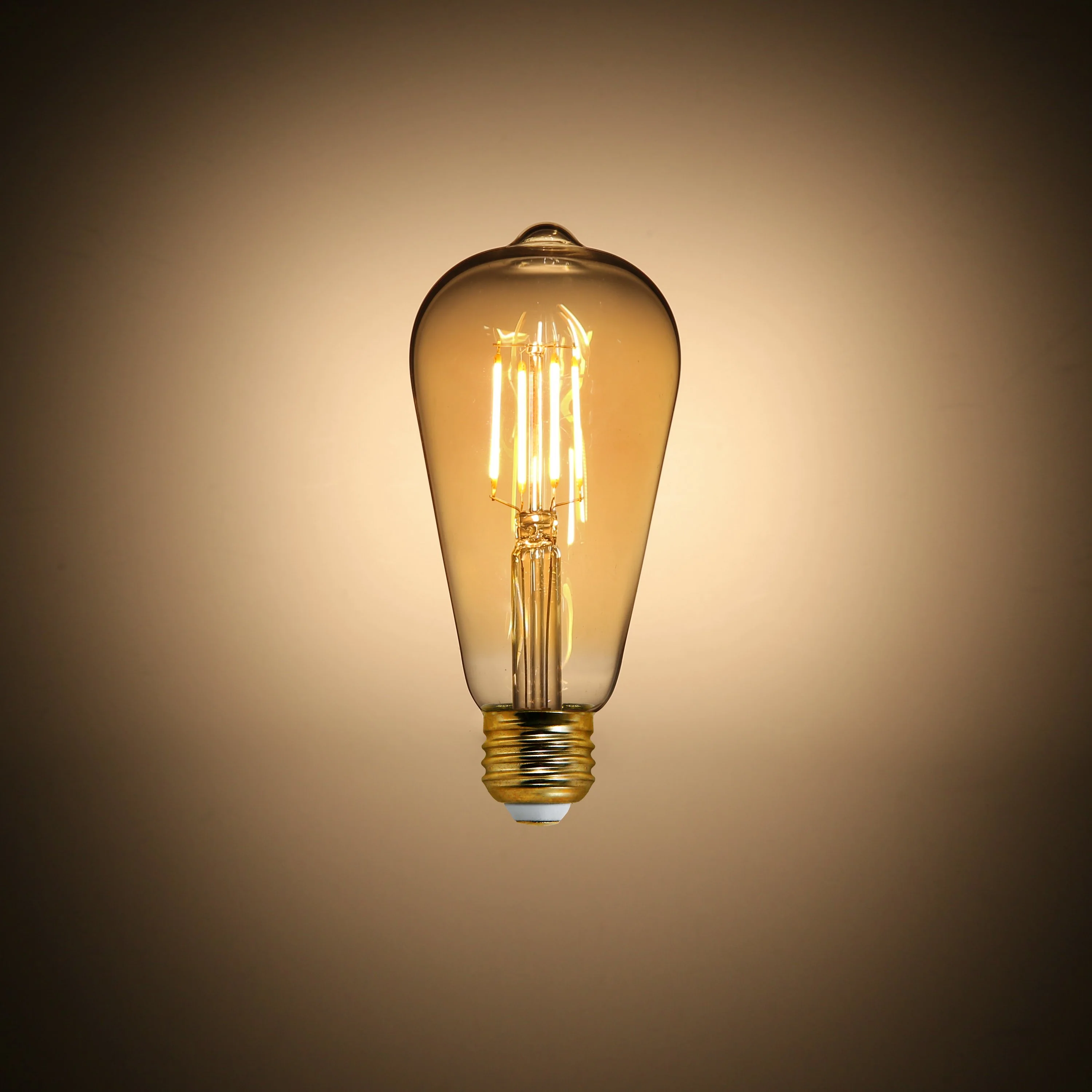 Holland ST21 Amber LED Vintage Filament Light Bulb - Image 5