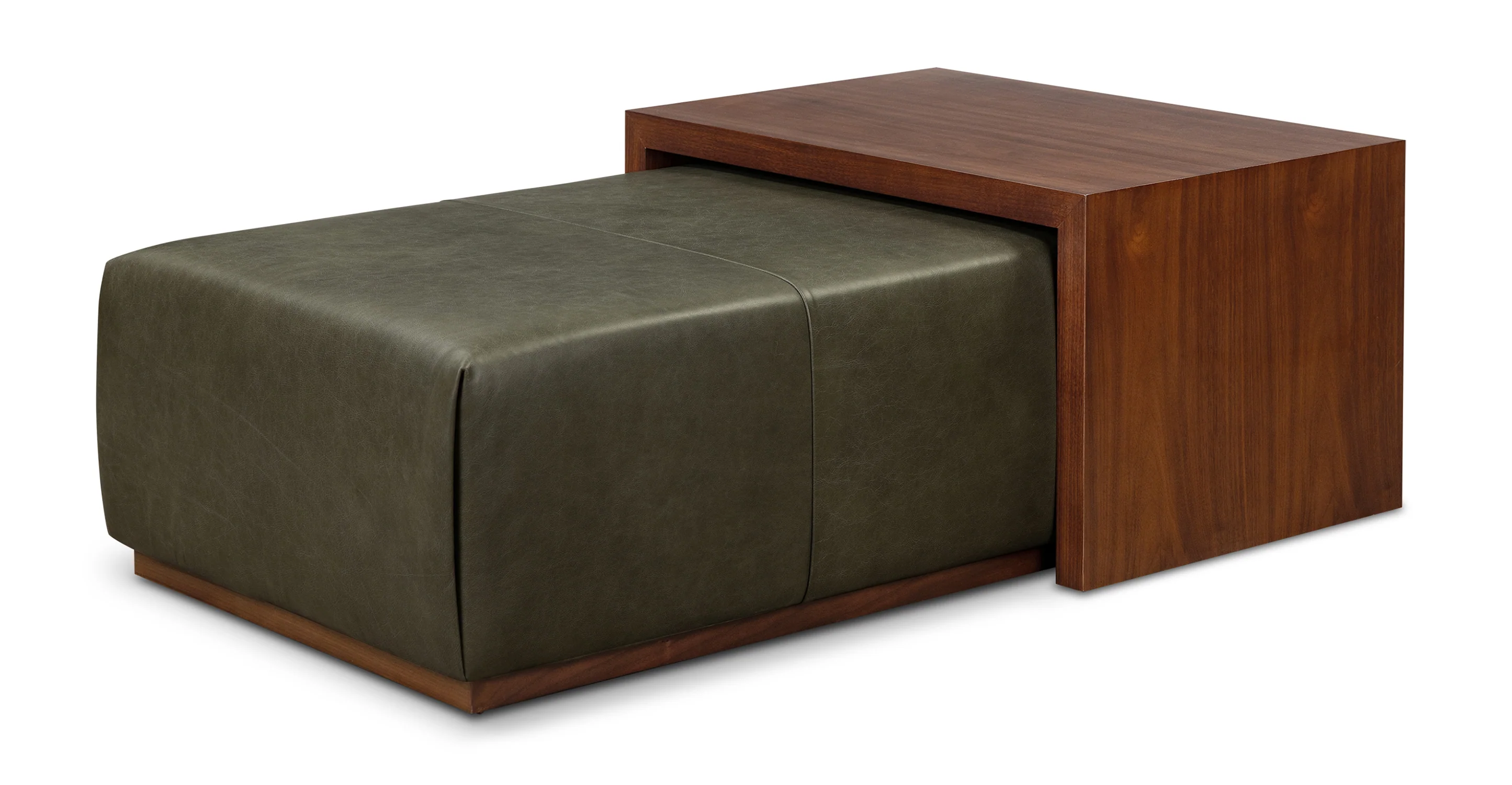 Jarmo Leather Ottoman with Walnut Table - Image 20