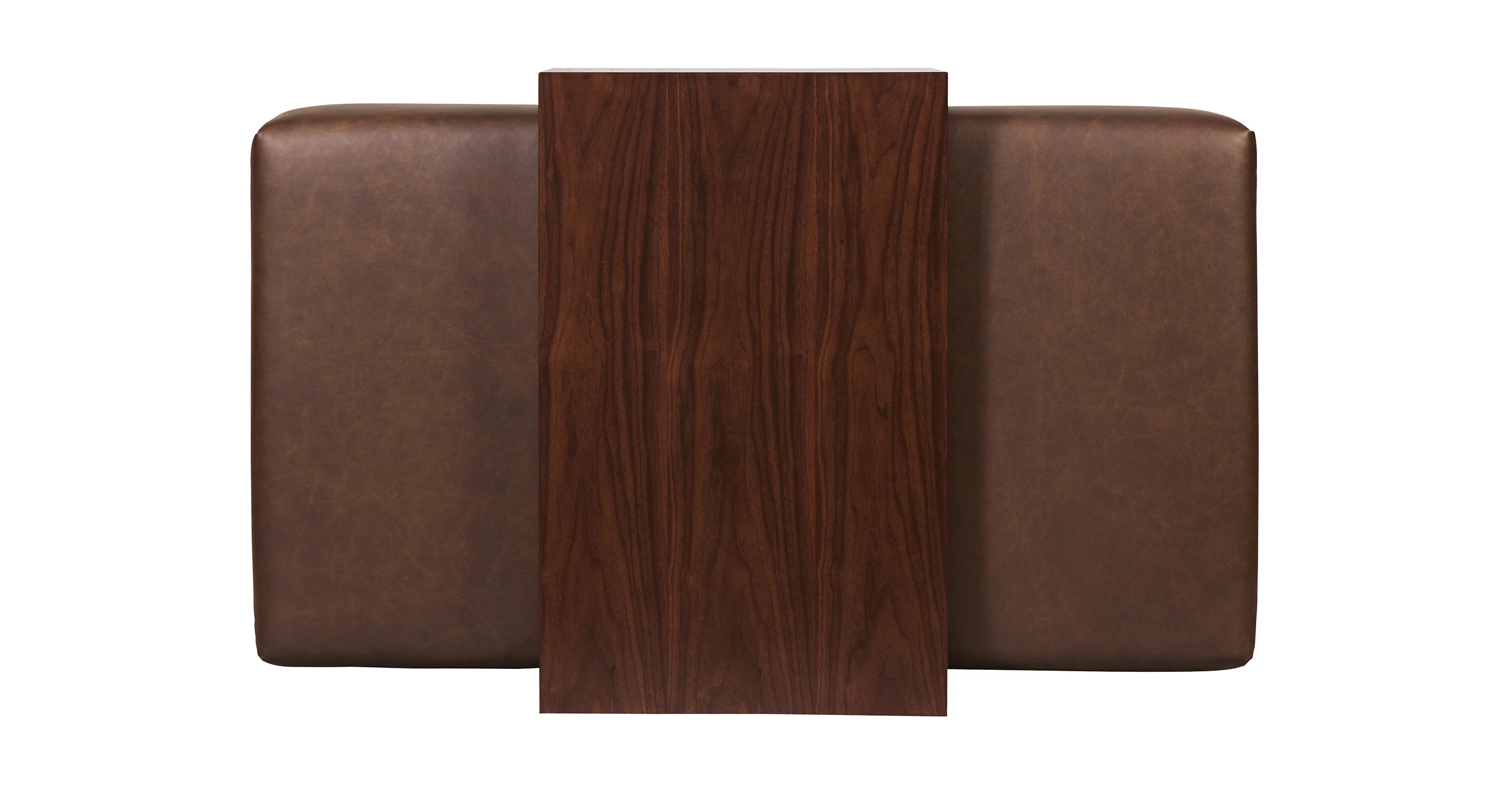Jarmo Leather Ottoman with Walnut Table - Image 35