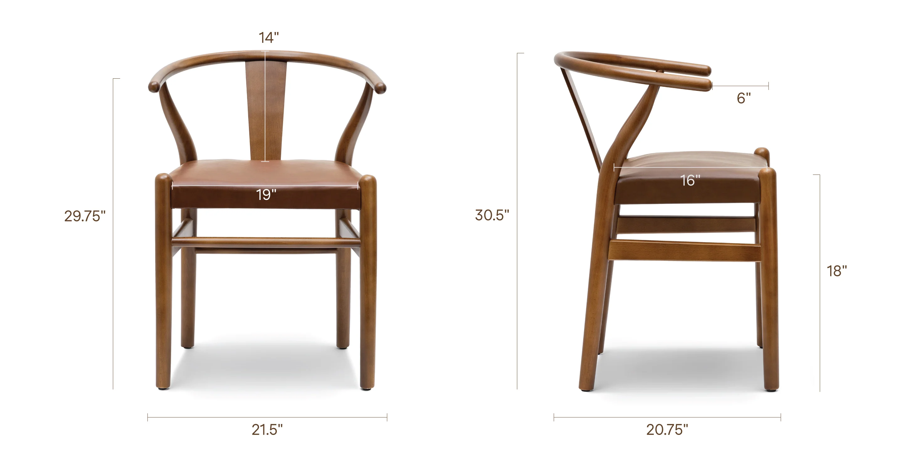 Lev Vegan Leather Dining Chair - Image 12