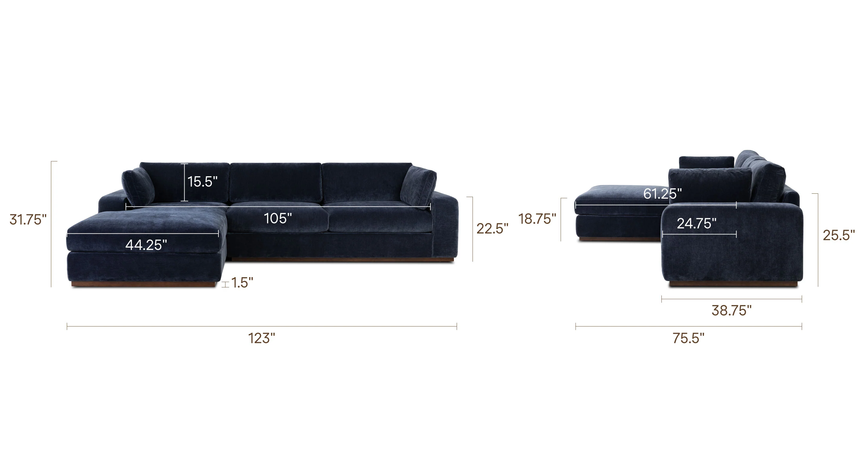 Malaga Left-Facing Sectional Sofa - Image 16