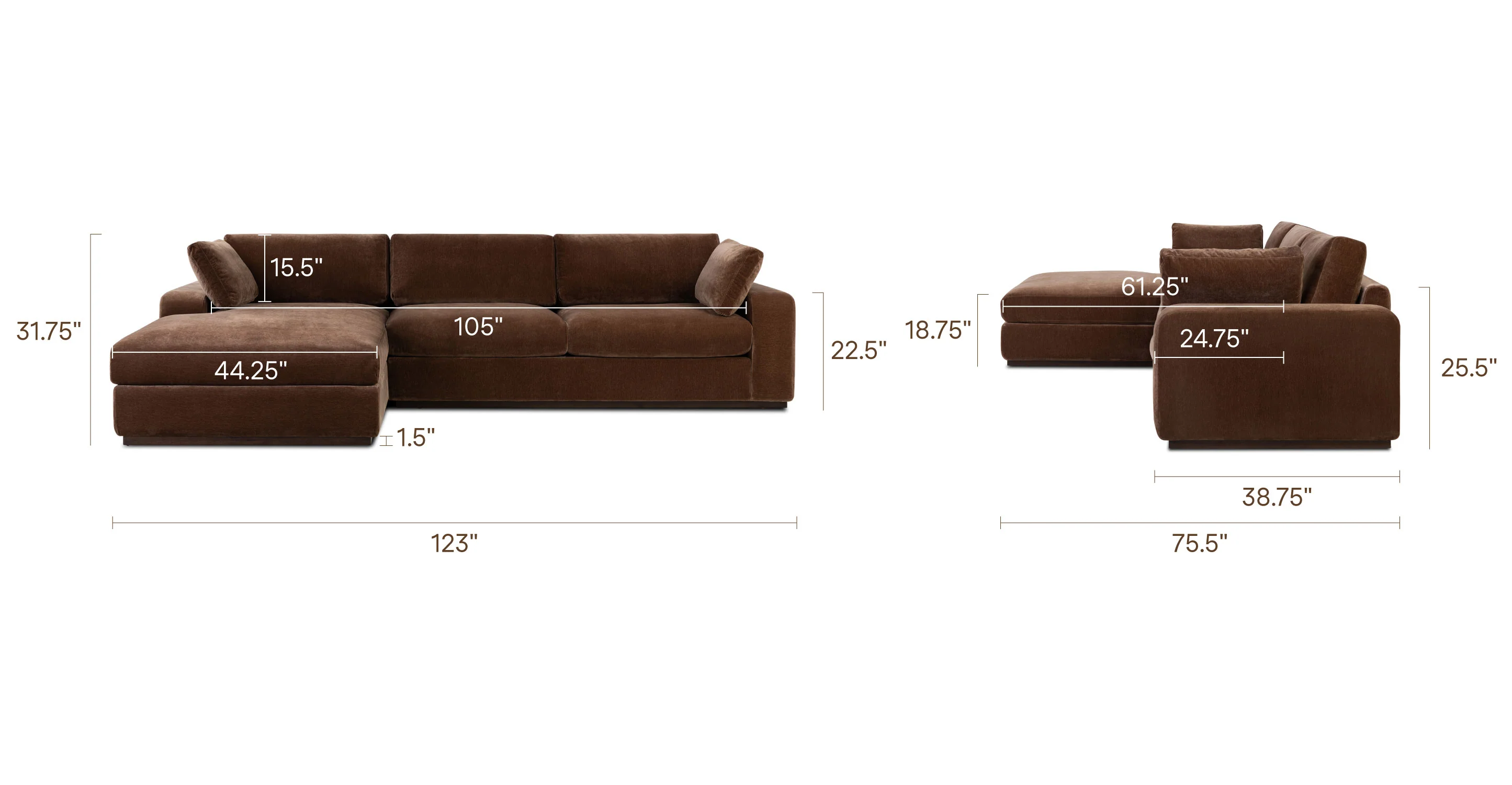 Malaga Left-Facing Sectional Sofa - Image 32