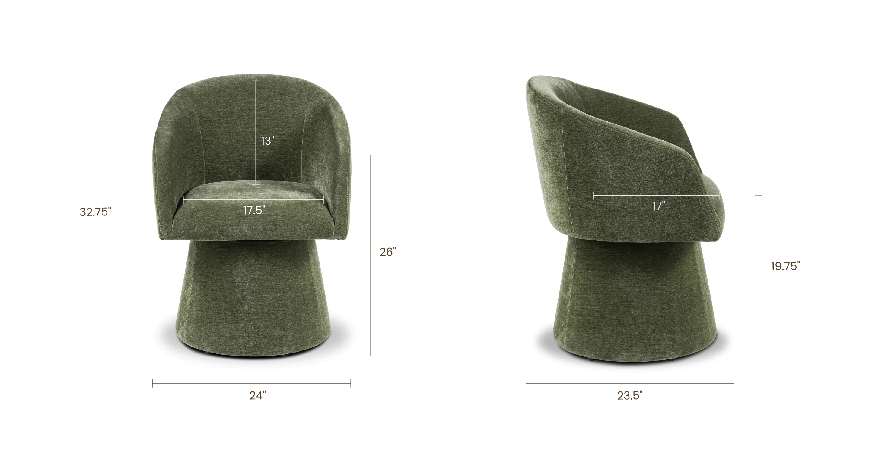 Malone Swivel Dining Chair - Image 13