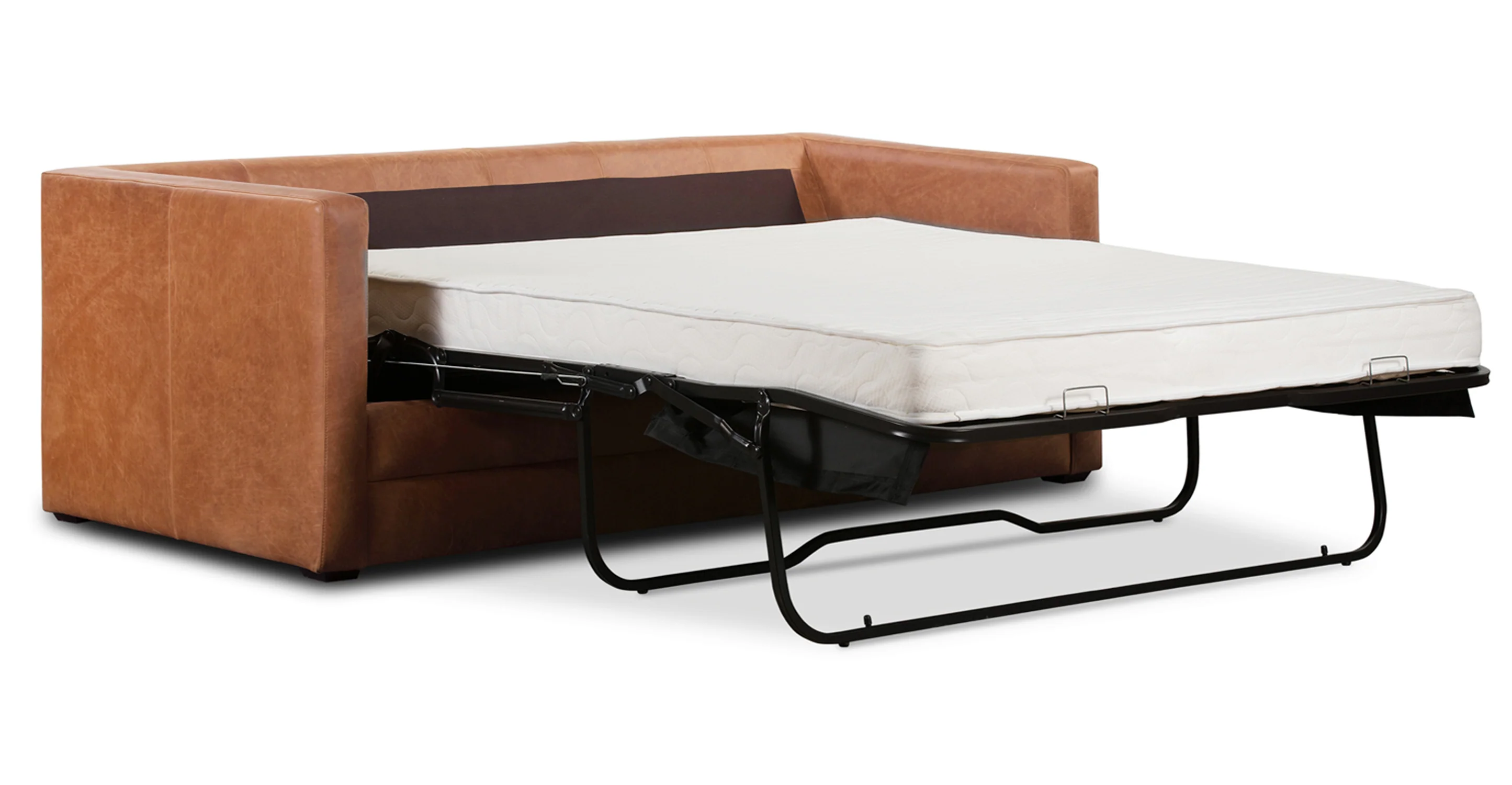 Napa 82" Leather Pull-Out Convertible Sleeper Sofa - Image 13