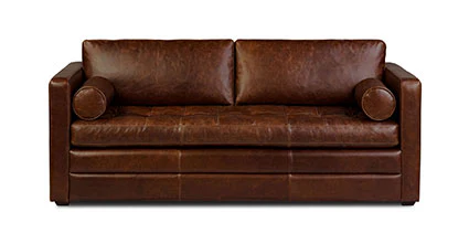 Napa 82" Leather Pull-Out Convertible Sleeper Sofa - Image 70