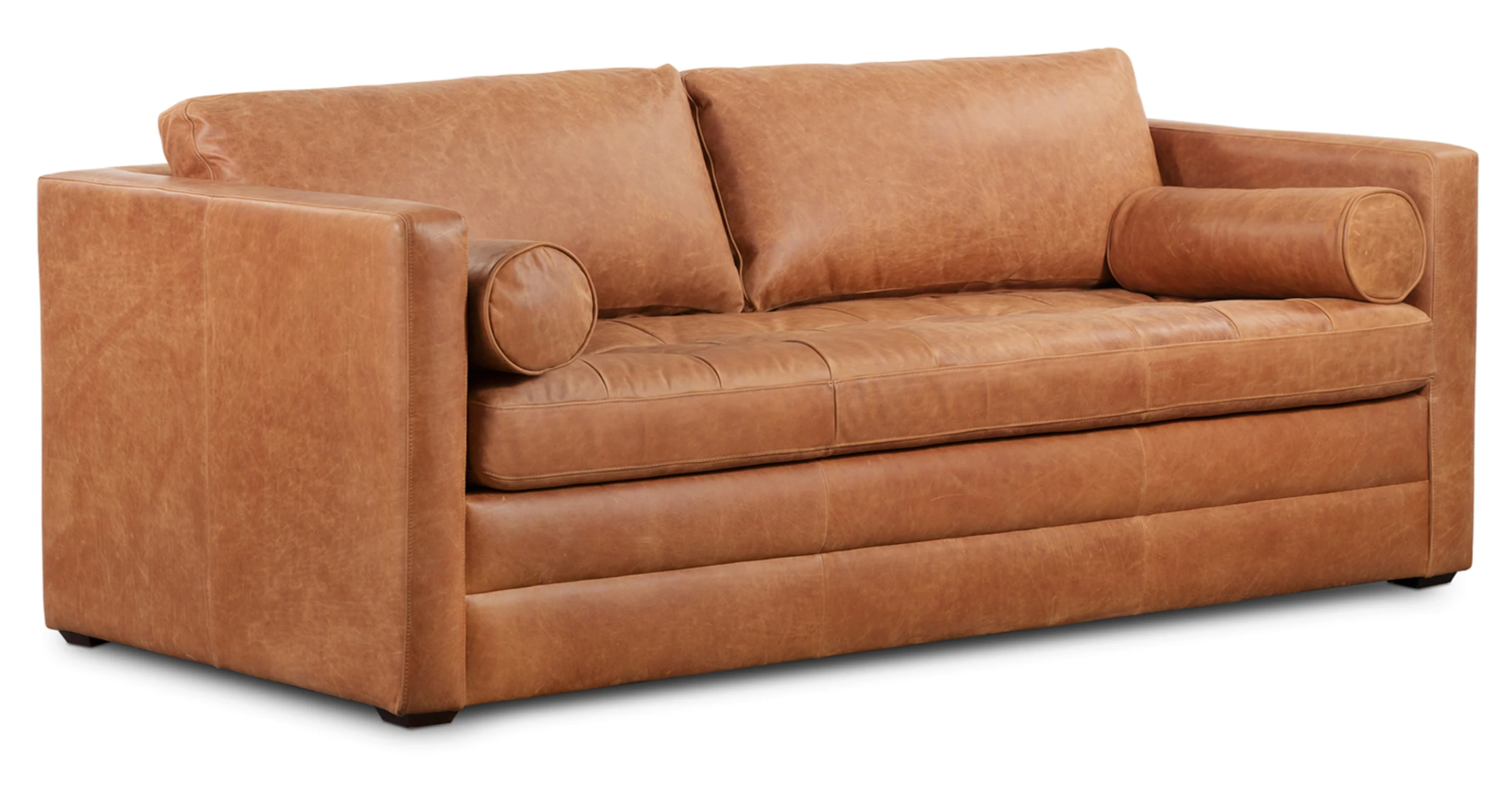 Napa 82" Leather Pull-Out Convertible Sleeper Sofa - Image 9
