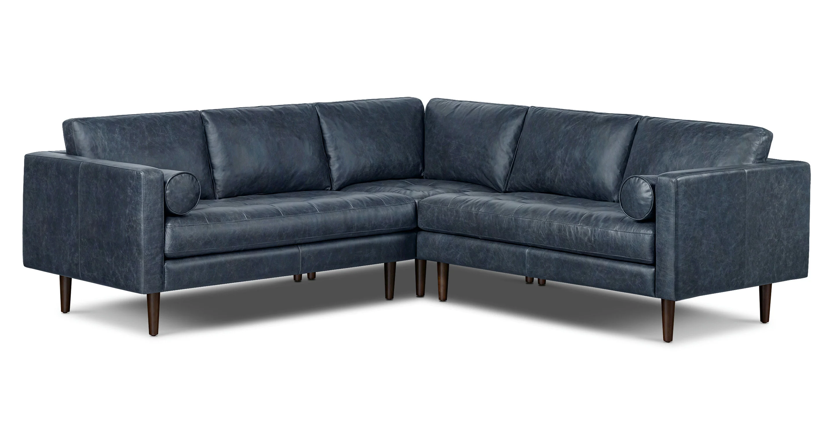 Napa Leather Corner Sectional Sofa - Image 19