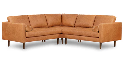 Napa Leather Corner Sectional Sofa - Image 31