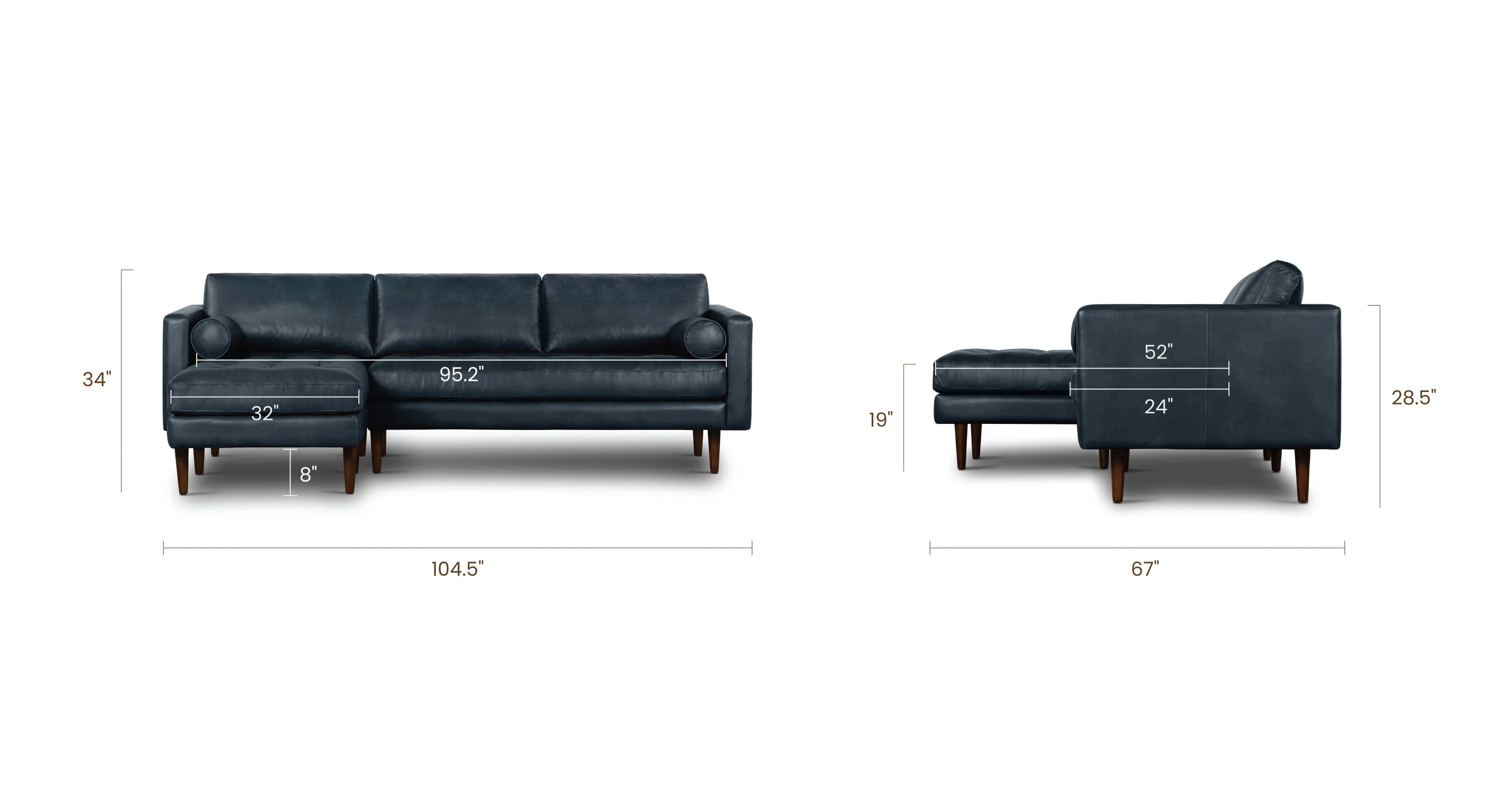 Napa Left-Facing Sectional Sofa - Image 57