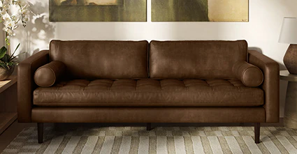 Napa Leather Sofa 88.5” - Image 128