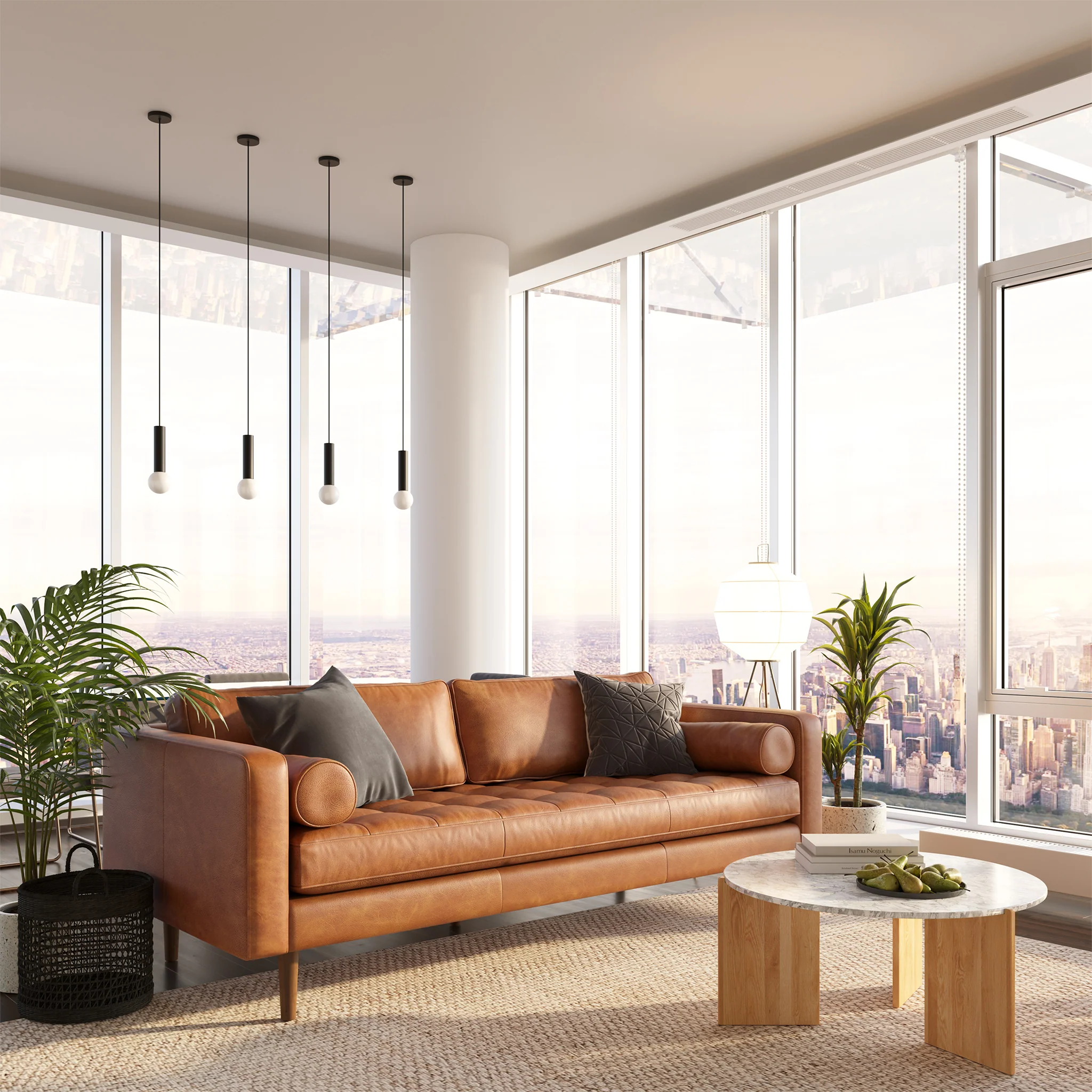 Napa Leather Sofa 88.5” - Image 16