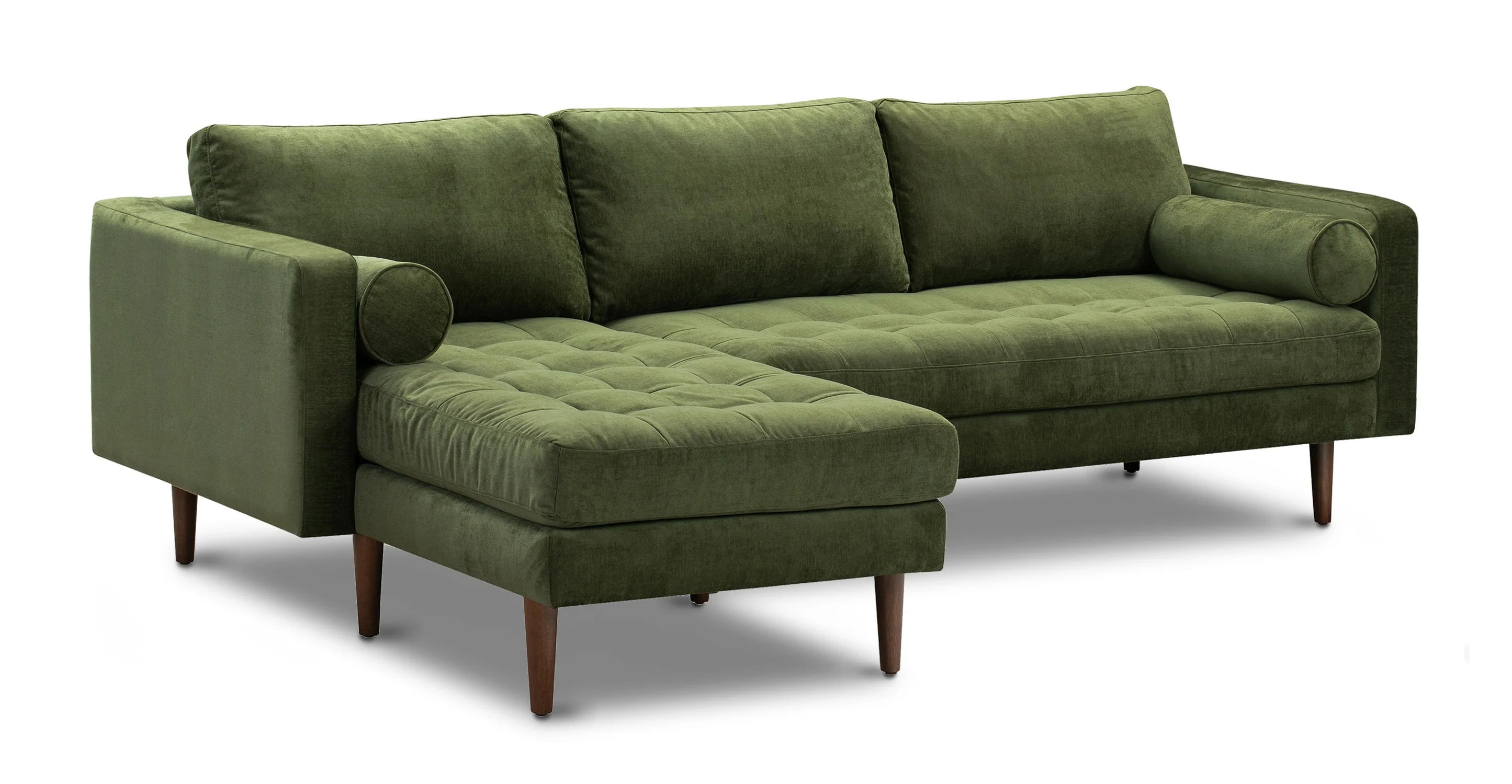 Napa Velvet Left-Facing Sectional Sofa - Image 5