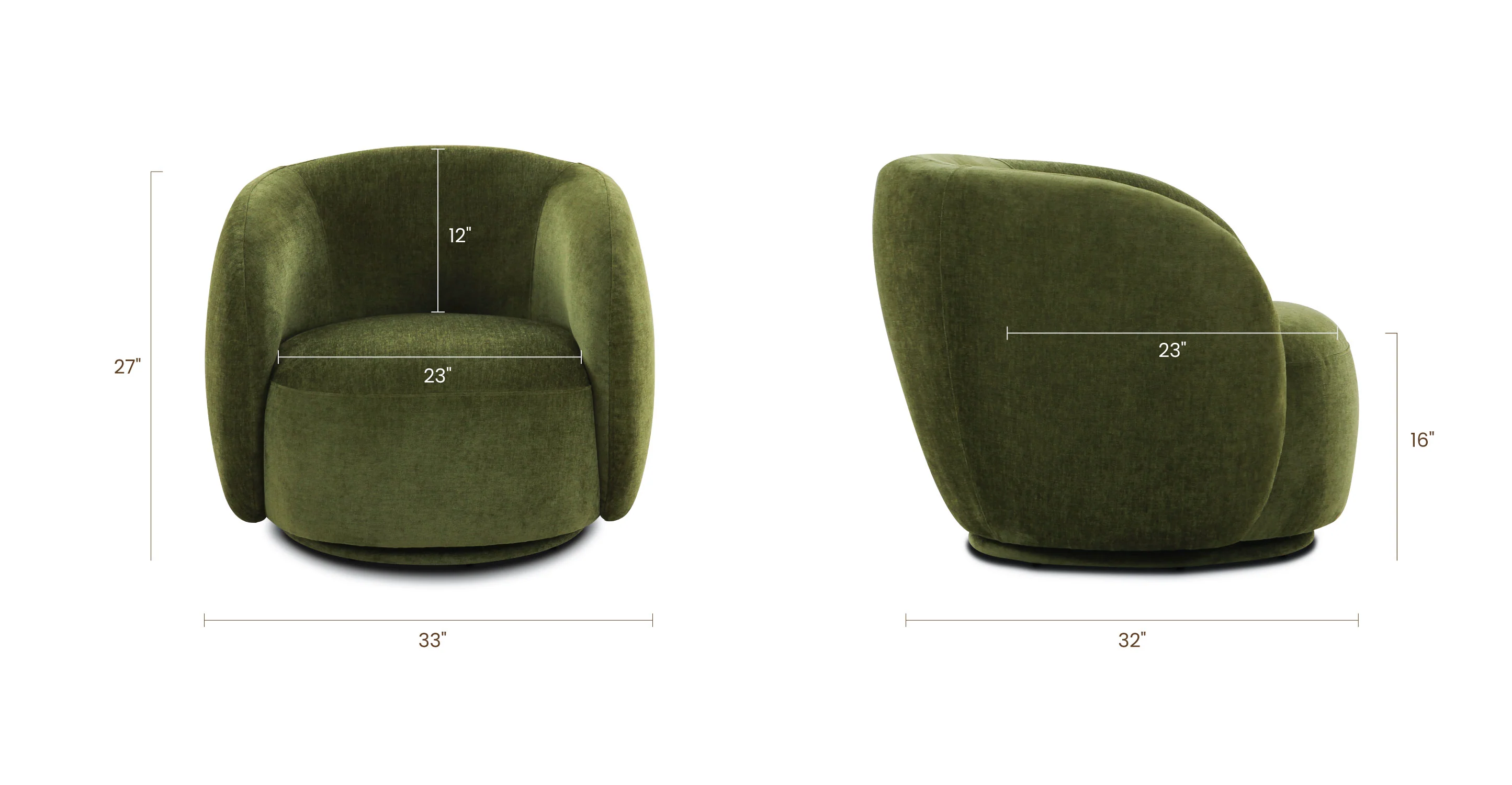 Poole Swivel Lounge Chair - Image 14