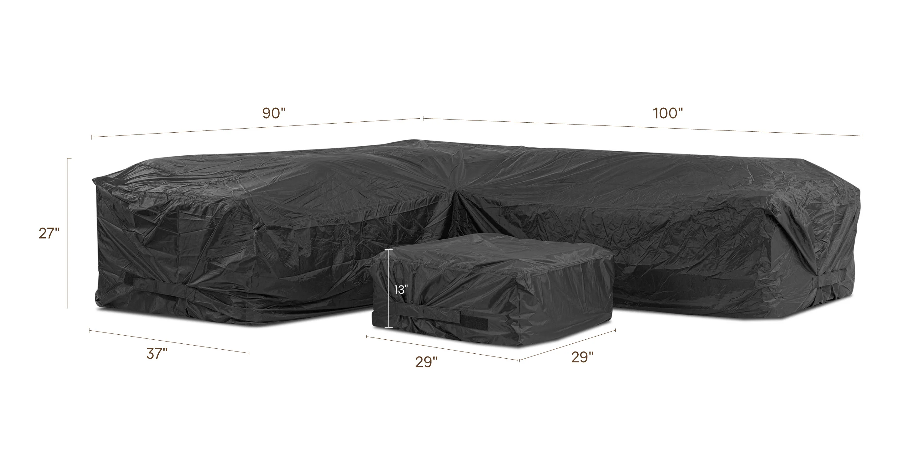 Puglia 90"x100" Corner Sectional Set - Protective Cover - Image 9