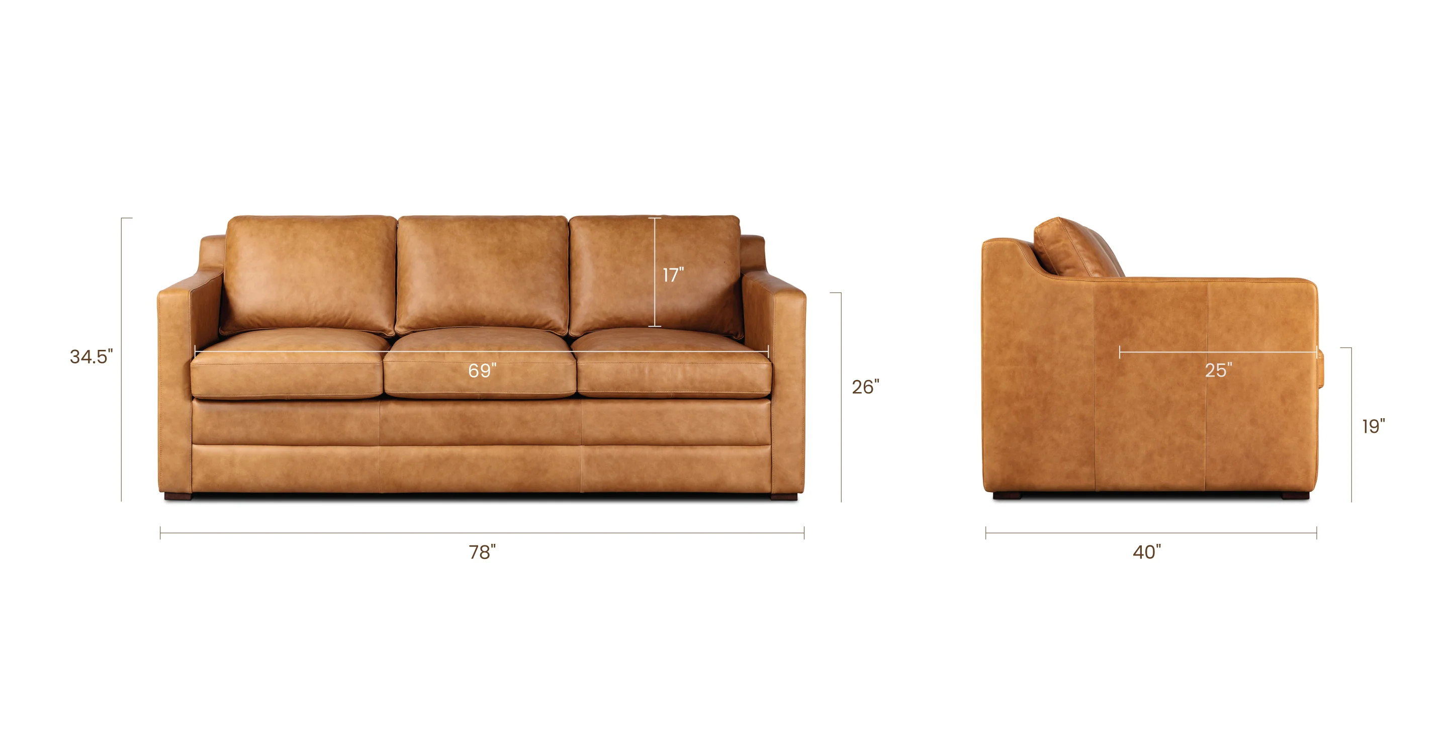 Sorrento Leather Pull-Out Convertible Sleeper Sofa - Image 23