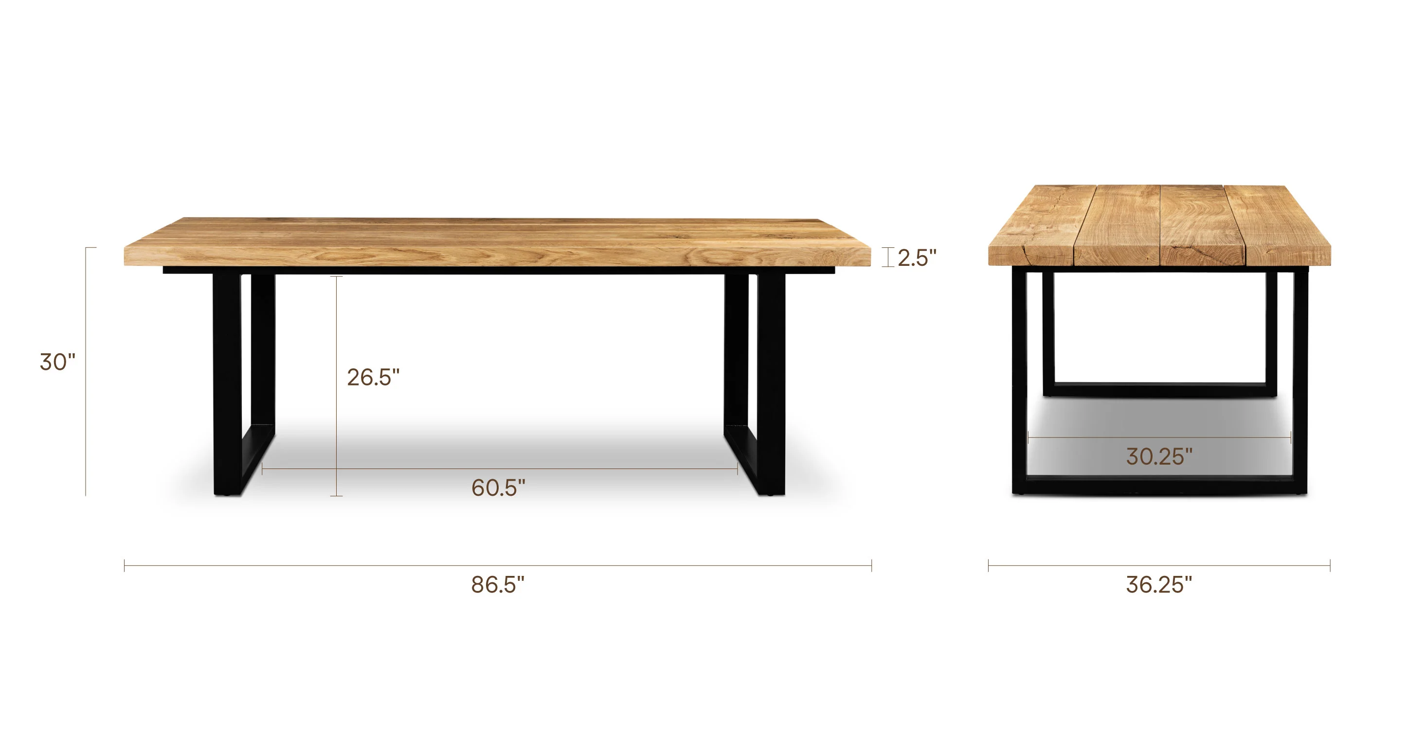 Tavi 86.5" Solid Oak Dining Table - Image 30