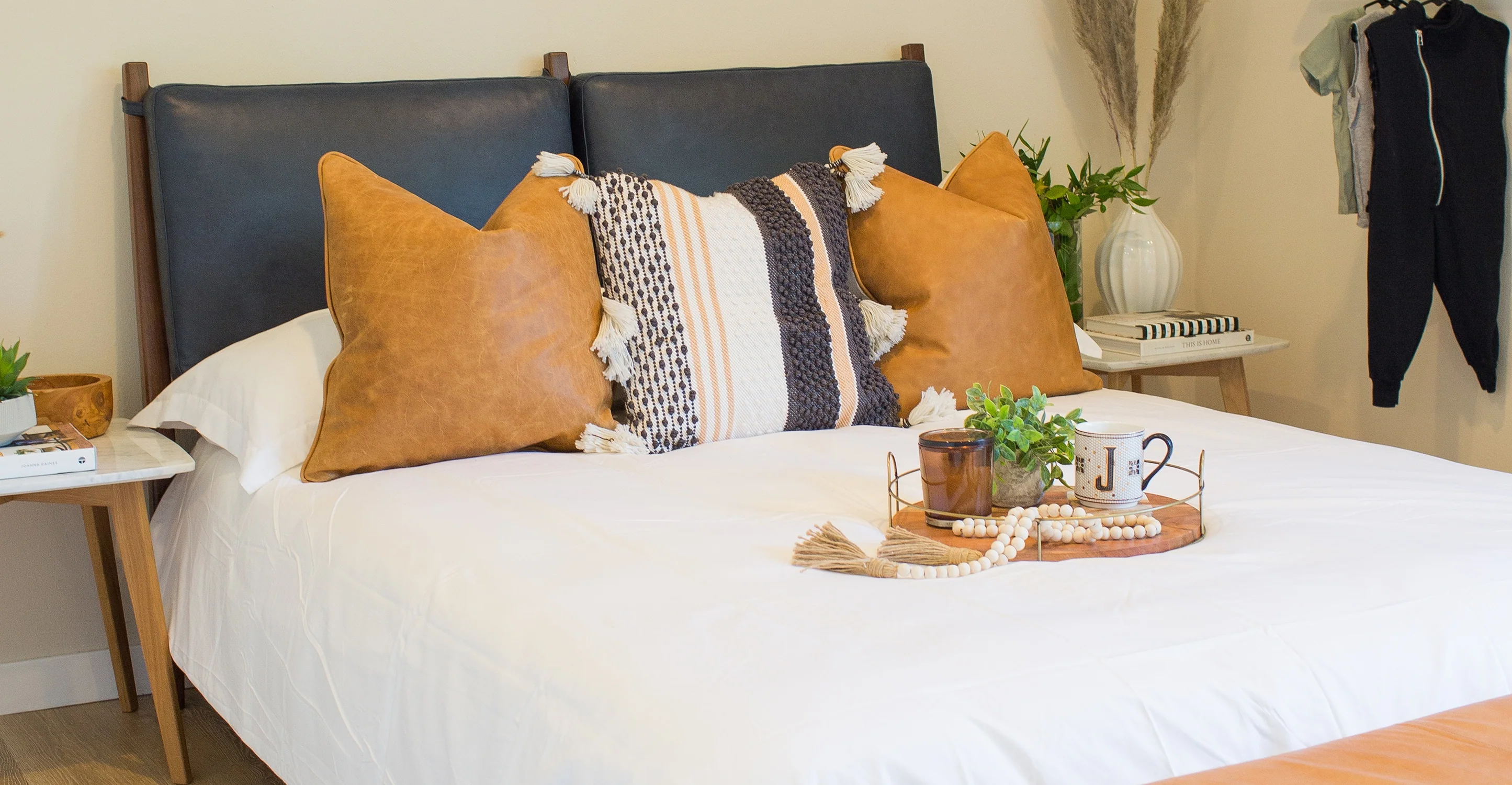 Truro Bed with Leather Cushions - Image 62