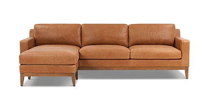 Zyon 105.5" Reversible Chaise Leather Sectional - Image 19