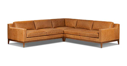 Zyon 116" Leather Corner Sectional - Image 43
