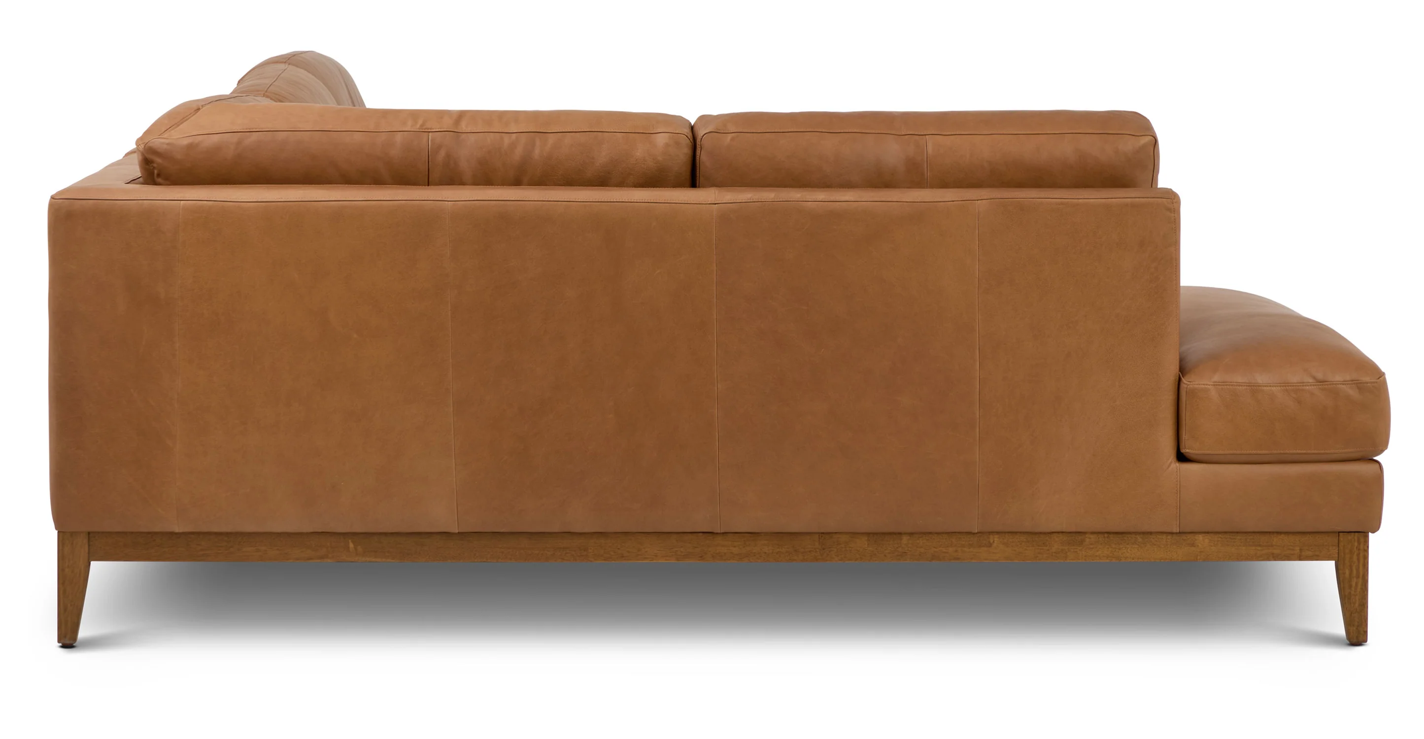 Zyon Leather Left-Facing Bumper Chaise Sectional - Image 6