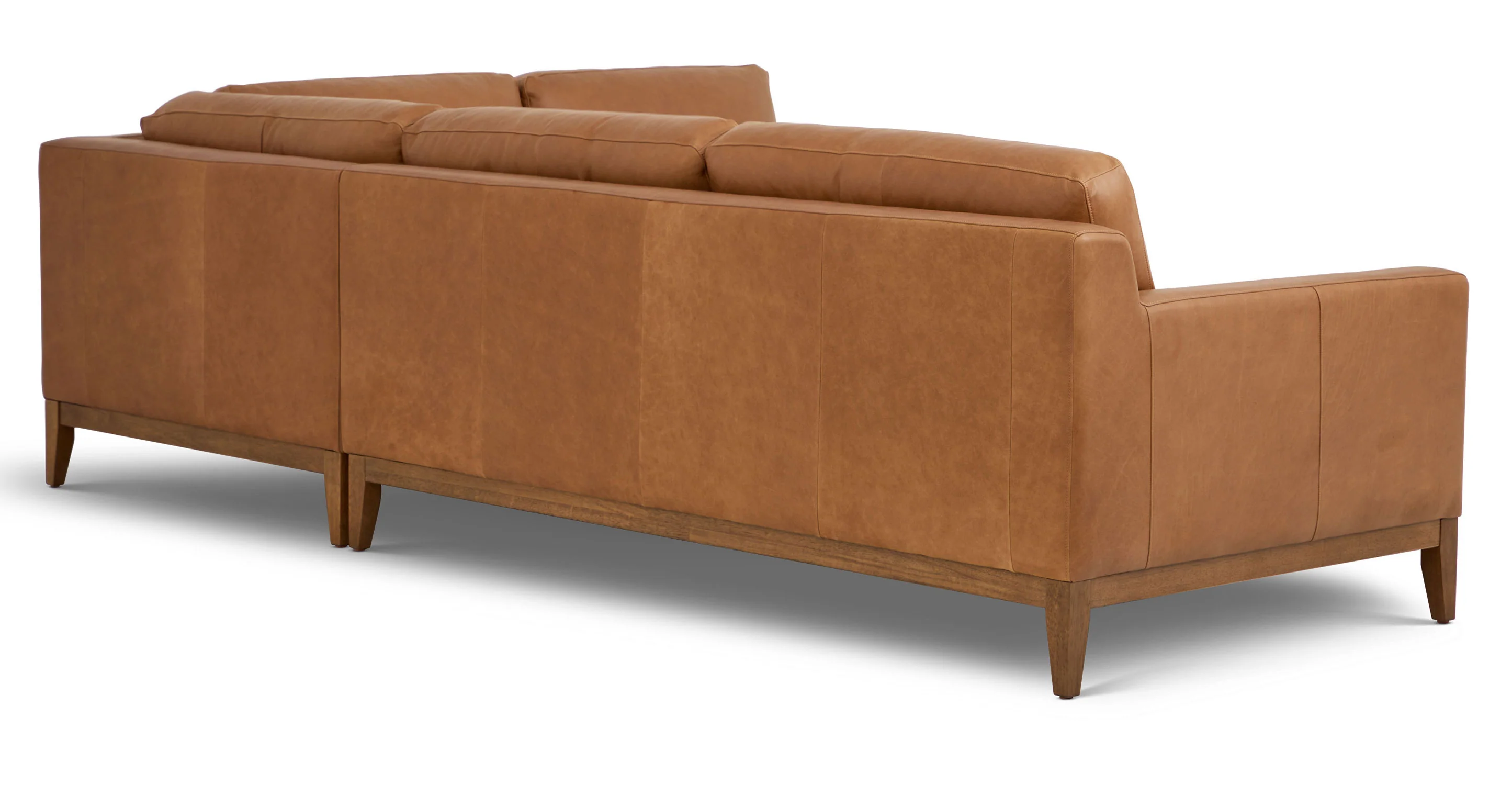 Zyon Leather Right-Facing Bumper Chaise Sectional - Image 4
